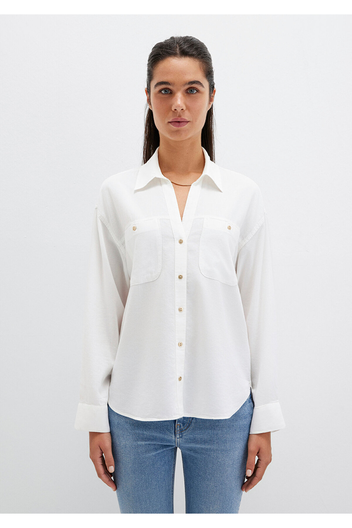 Mavi  Ekru Gömlek Regular Fit / Normal Kesim 1210985-70057 - Görsel 3