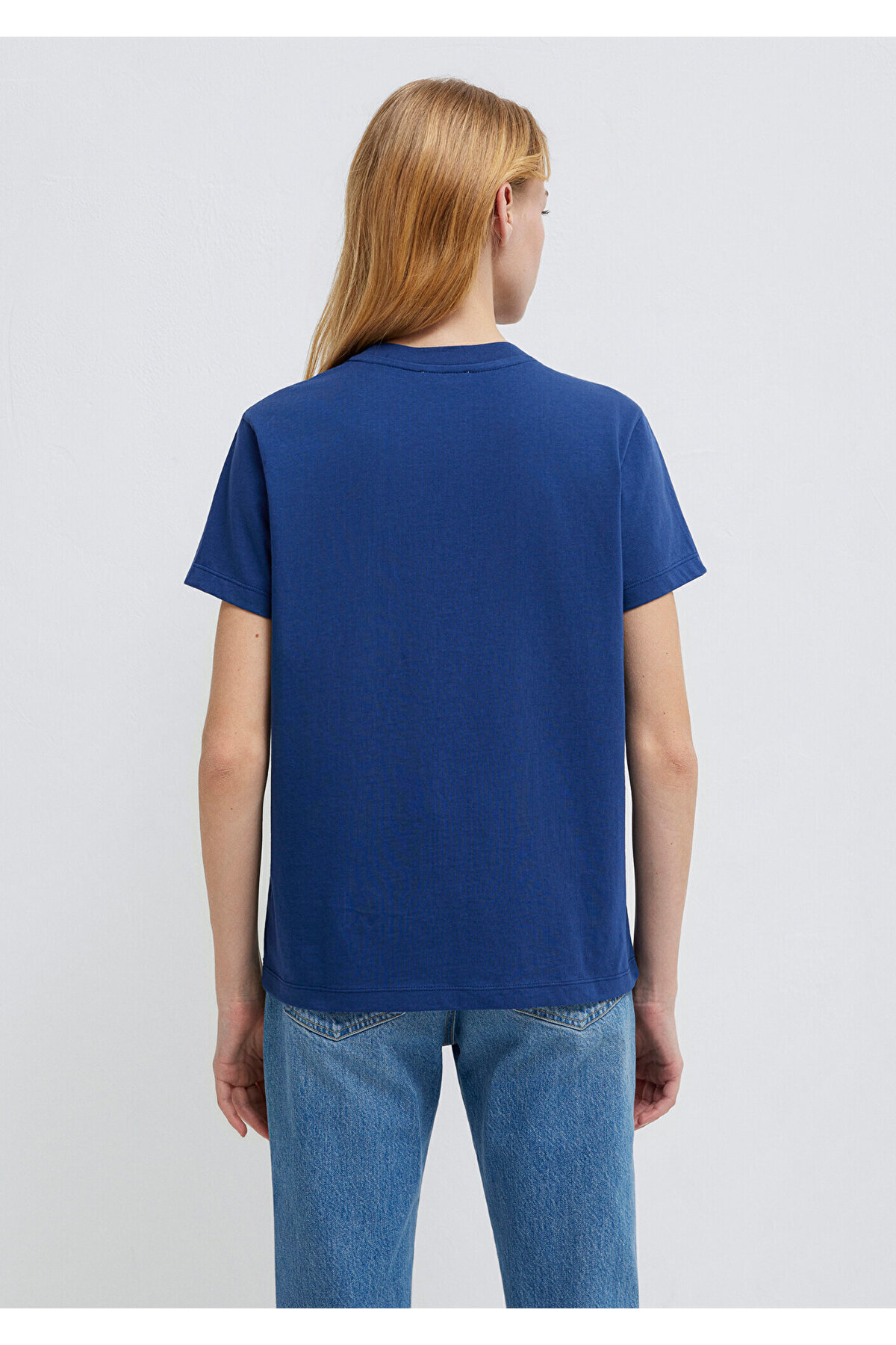 Mavi  Miav Baskılı Tişört Regular Fit / Normal Kesim 1610622-70722 - Görsel 5