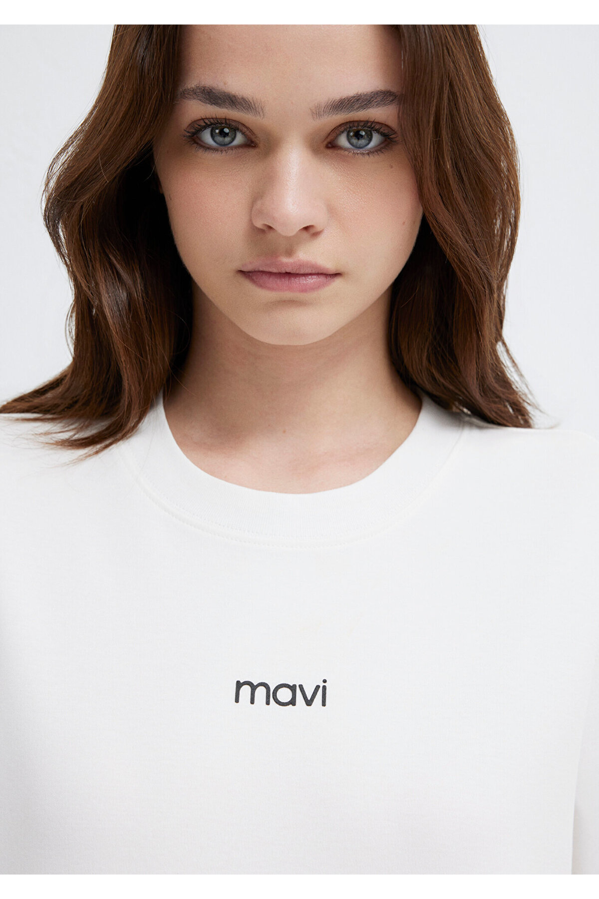 Mavi  Logo Baskılı İnterlok Beyaz Tişört Regular Fit / Normal Kesim 1612829-80194 - Görsel 6