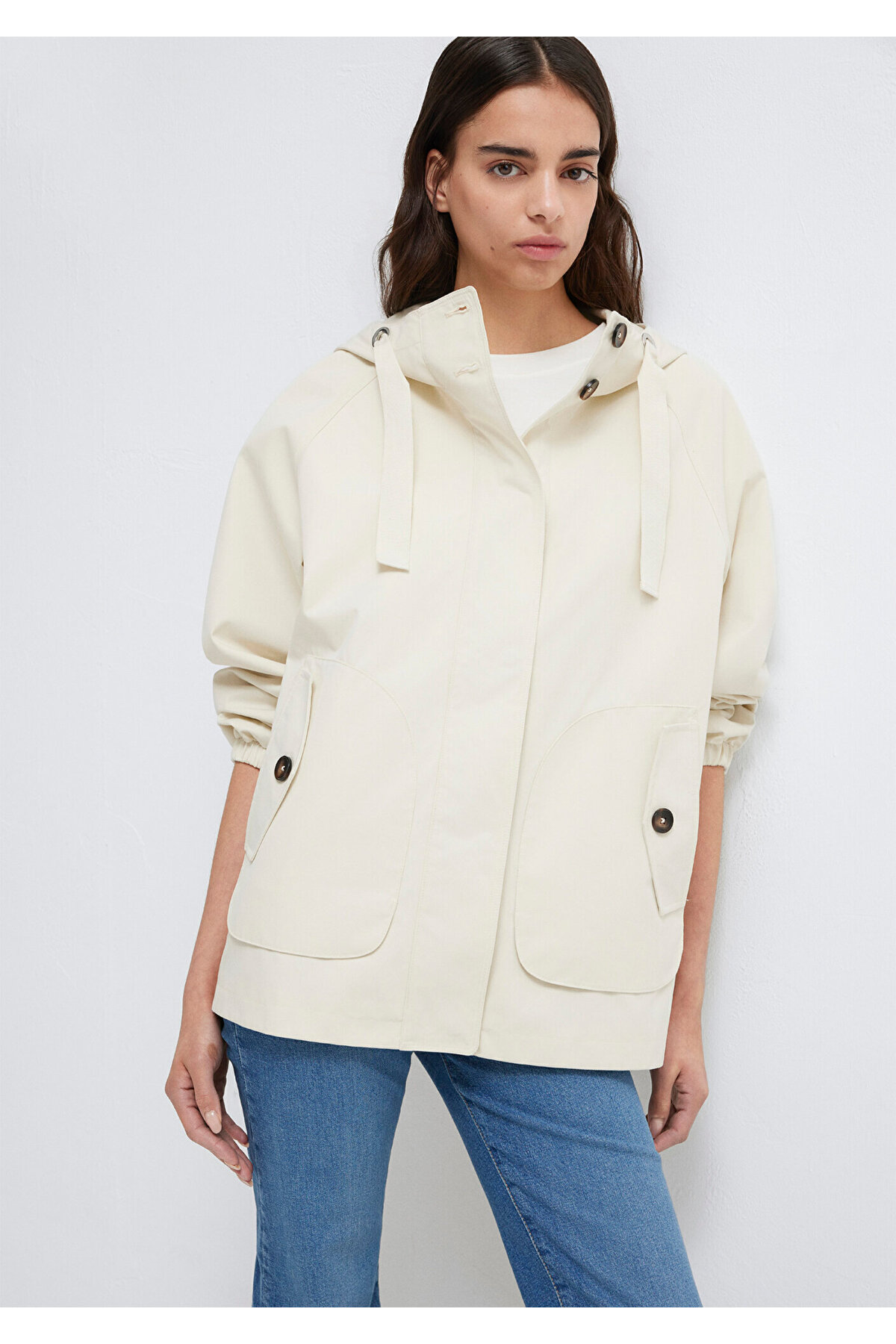 Mavi  MAVİ KADIN KAPÜŞONLU CEKET Kum Beji 1110014-70134 - Görsel 2