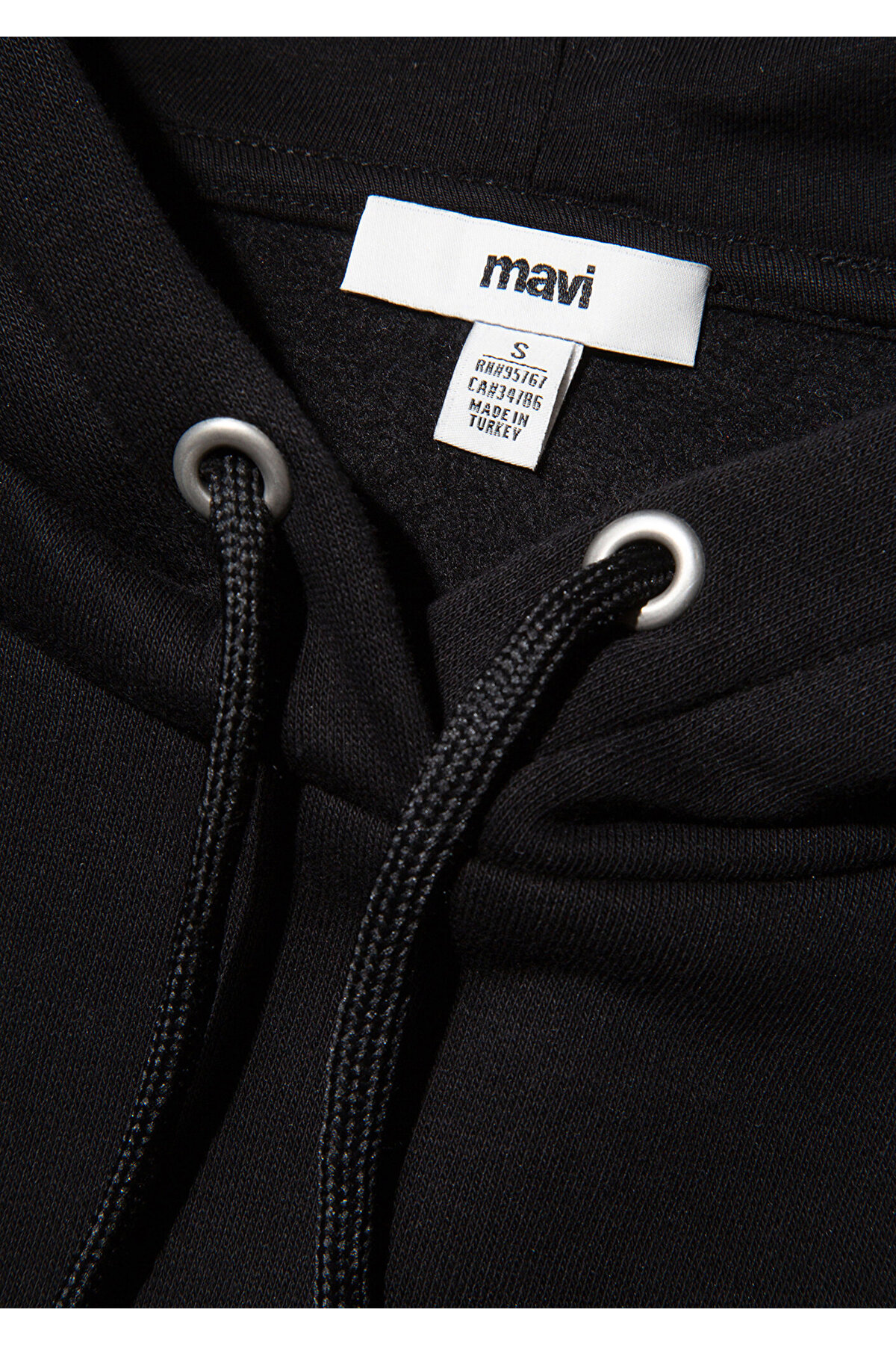 Mavi  Logo Baskılı Kapüşonlu Siyah Sweatshirt 168334-900 - Görsel 8