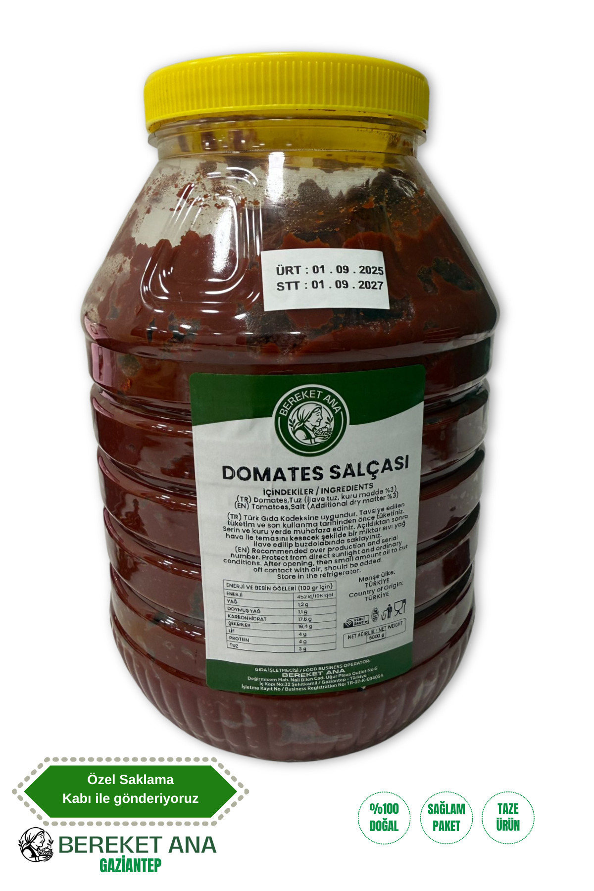 Has Şifa Deposu Gaziantep Güneş Kurusu El Yapımı Domates Salçası 5 Kg - Fiyatı, Yorumları