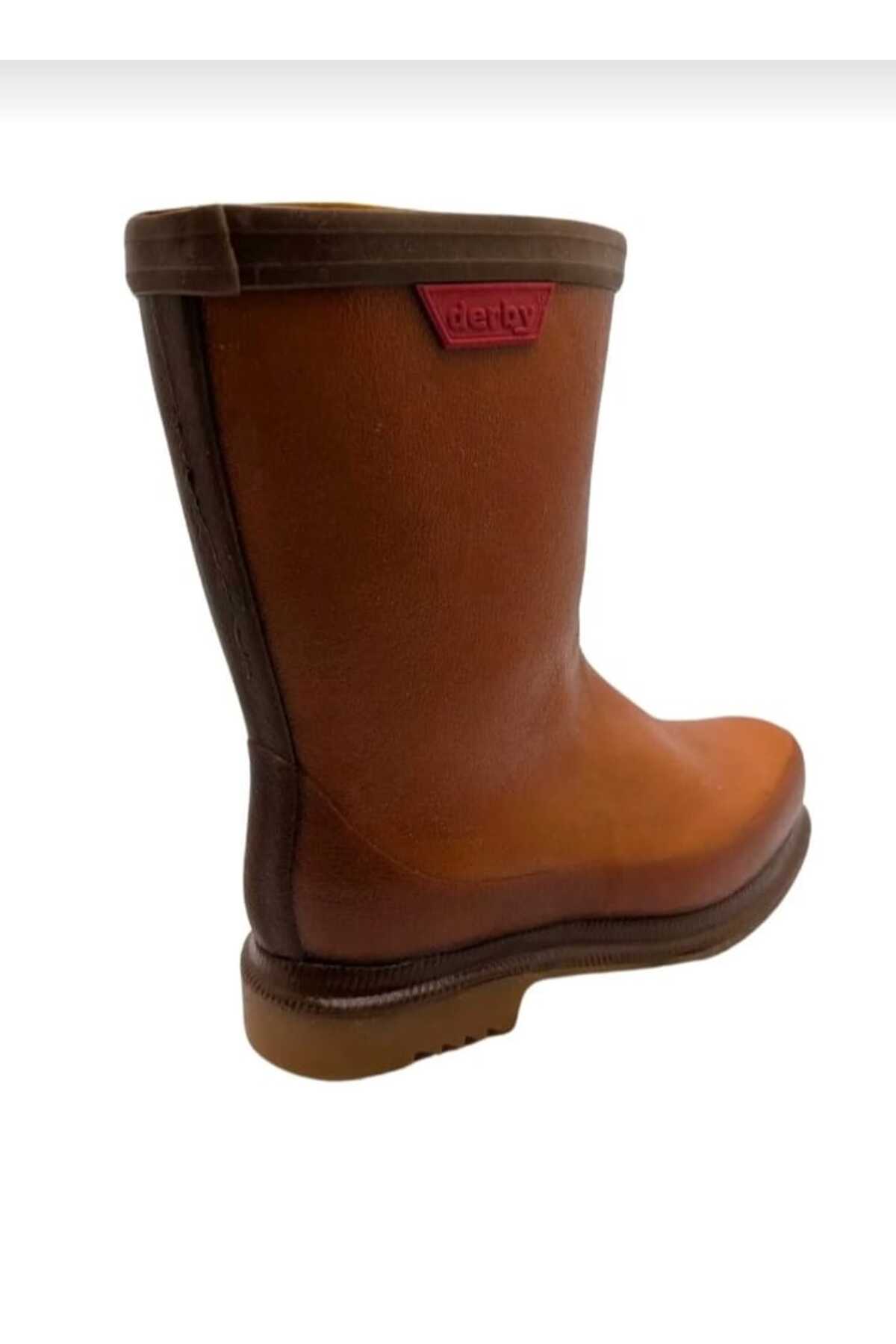 Derby  Erkek Turuncu Kauçuk Orta Kısa Konç Çizme - Görsel 7