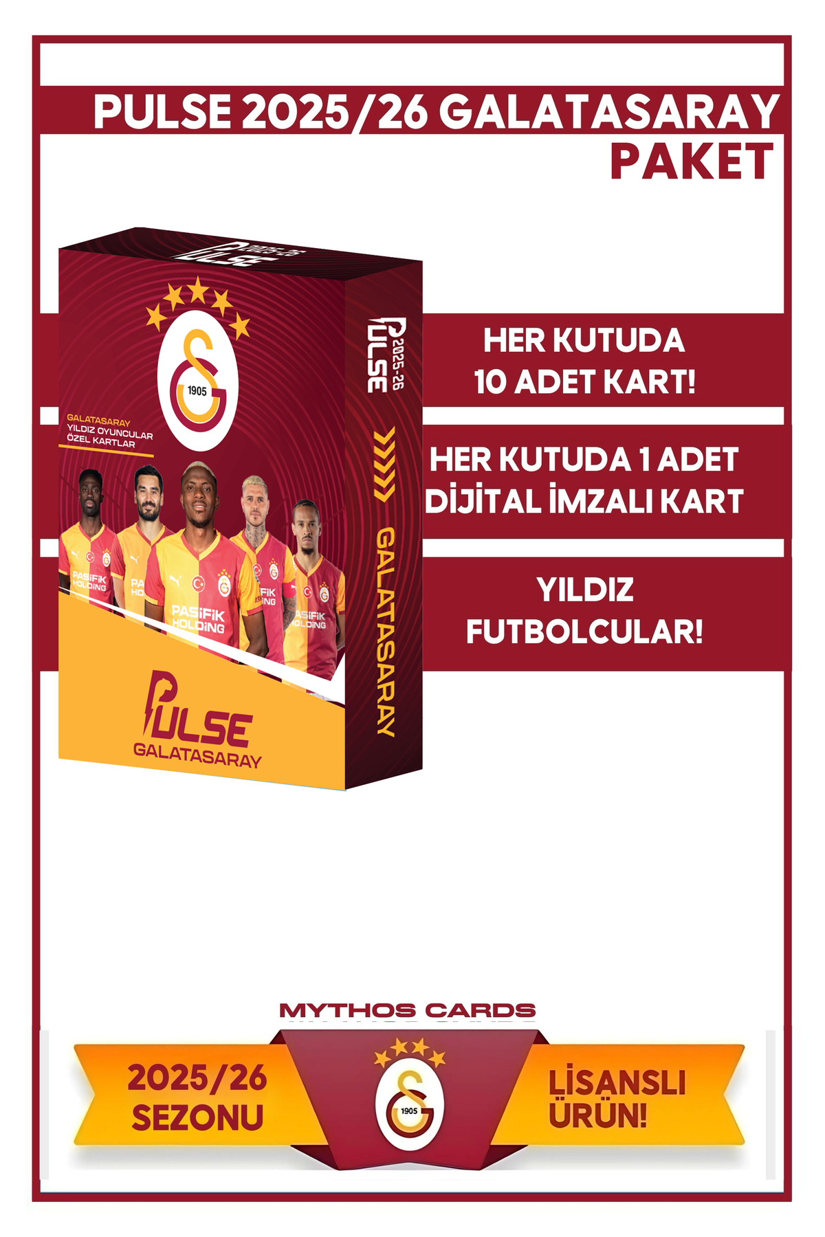 Galatasaray - PULSE FUTBOLCU KARTLARI 2025/26 - PAKET - Fiyatı