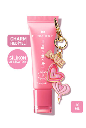 Herbaderm Candy Girl, Parlatıcı, Dolgunlaştırıcı, Onarıcı Vegan Dudak Balmı, ...
