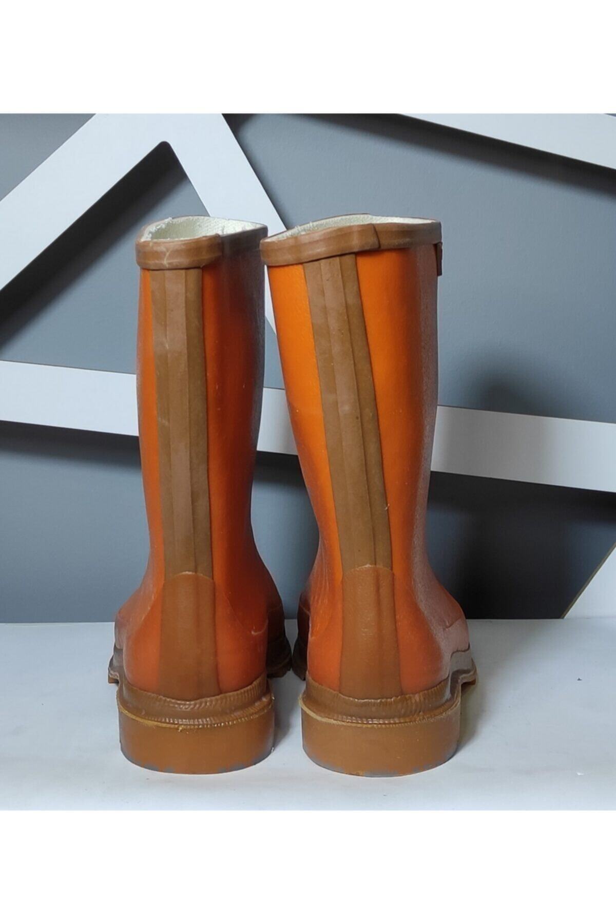 Derby  Erkek Turuncu Kauçuk Orta Kısa Konç Çizme - Görsel 5