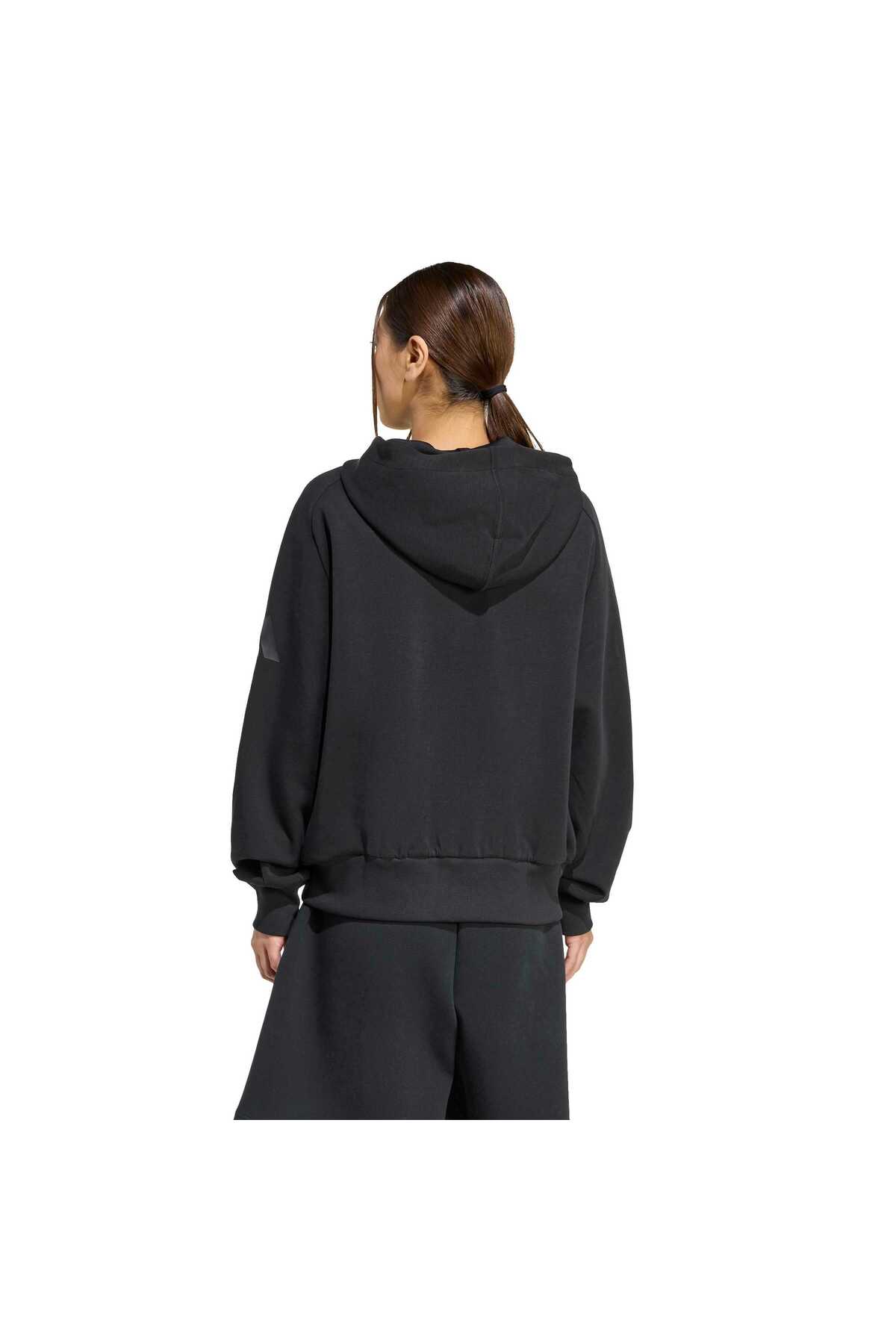 adidas W Sl Fz Hd Kadın Spor Sweatshirt KE9147 görsel 2