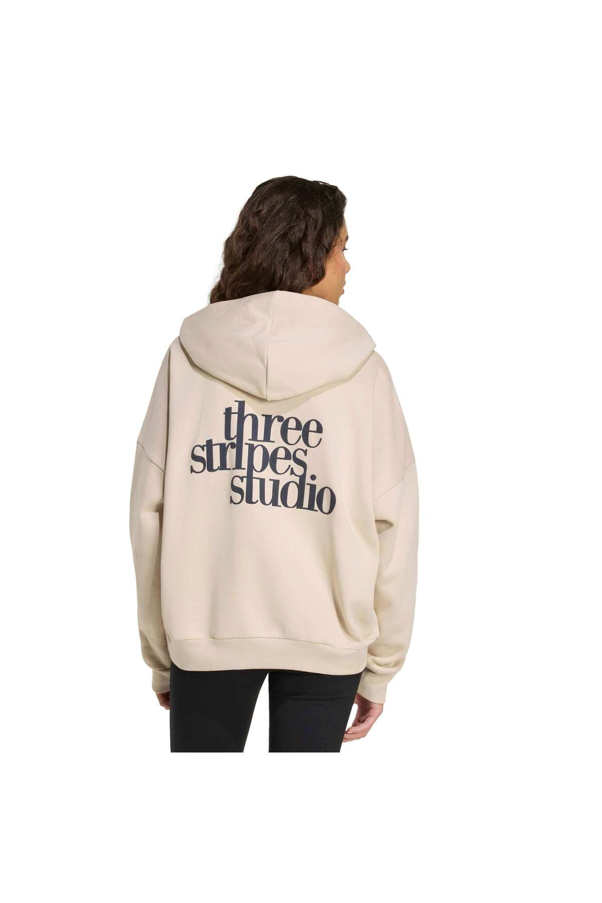 adidas W 3Ss Fl Hd2 Kadın Spor Sweatshirt KU6078 görsel 2