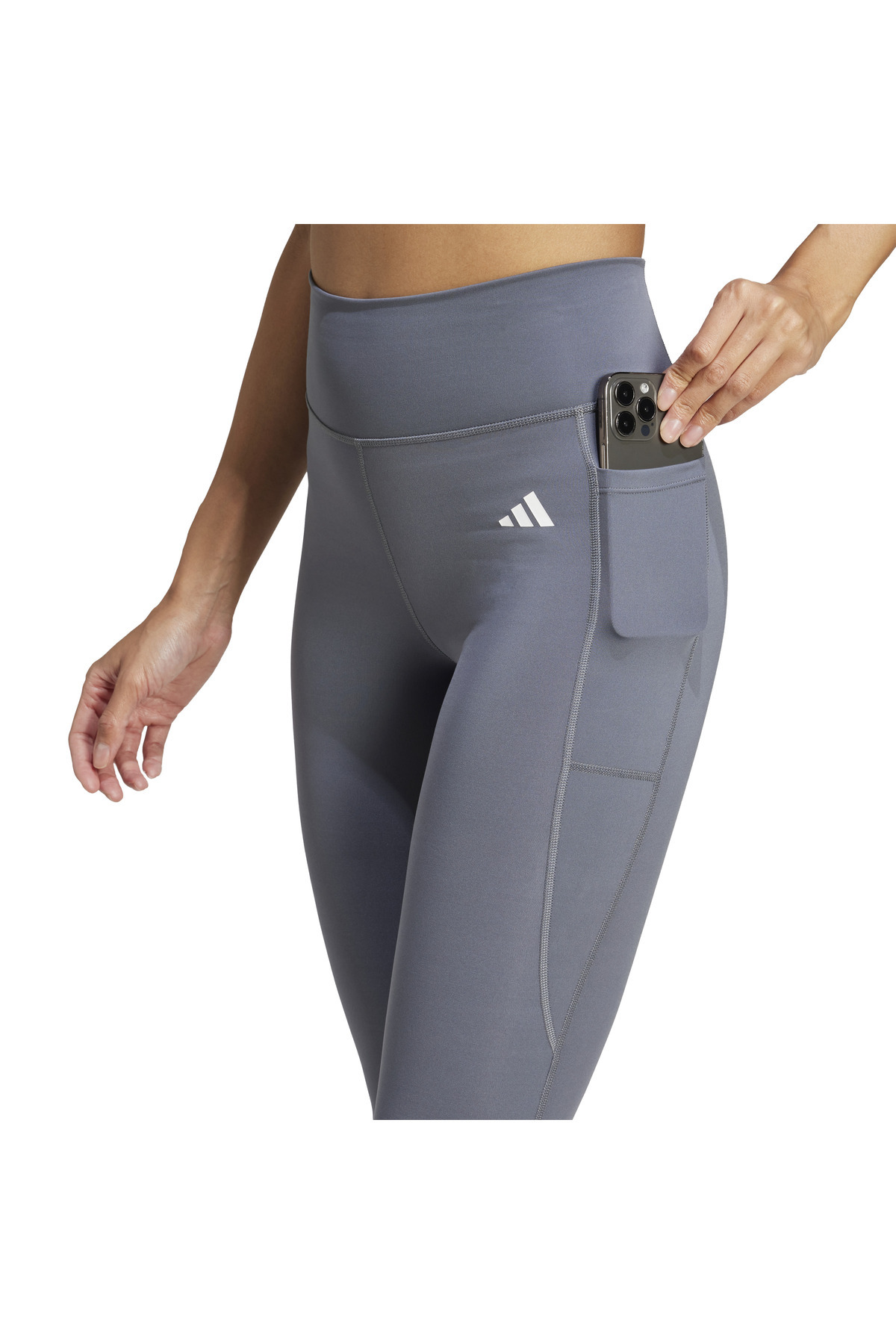 adidas Optimé Essentials Gizli Cepli Tam Boy Tayt görsel 6