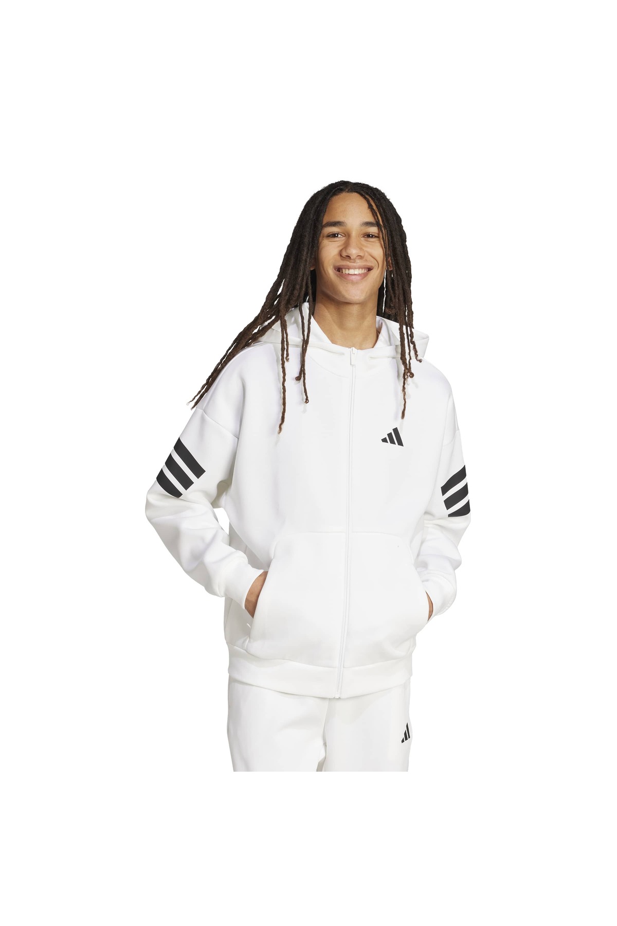 adidas M Fi 3S Fz Erkek Spor Sweatshirt JW7106