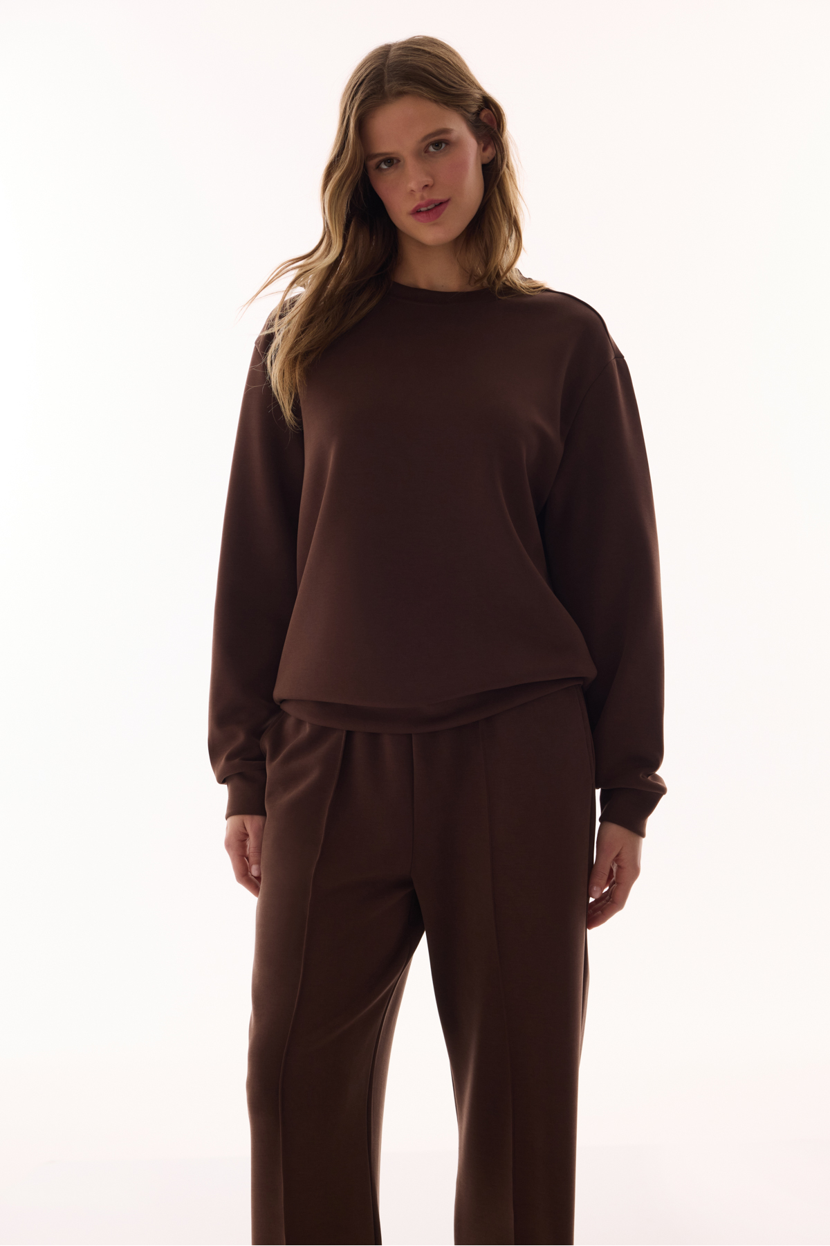 Penti  Kahverengi Bisiklet Yaka Oversize Modal Sweatshirt - Görsel 3