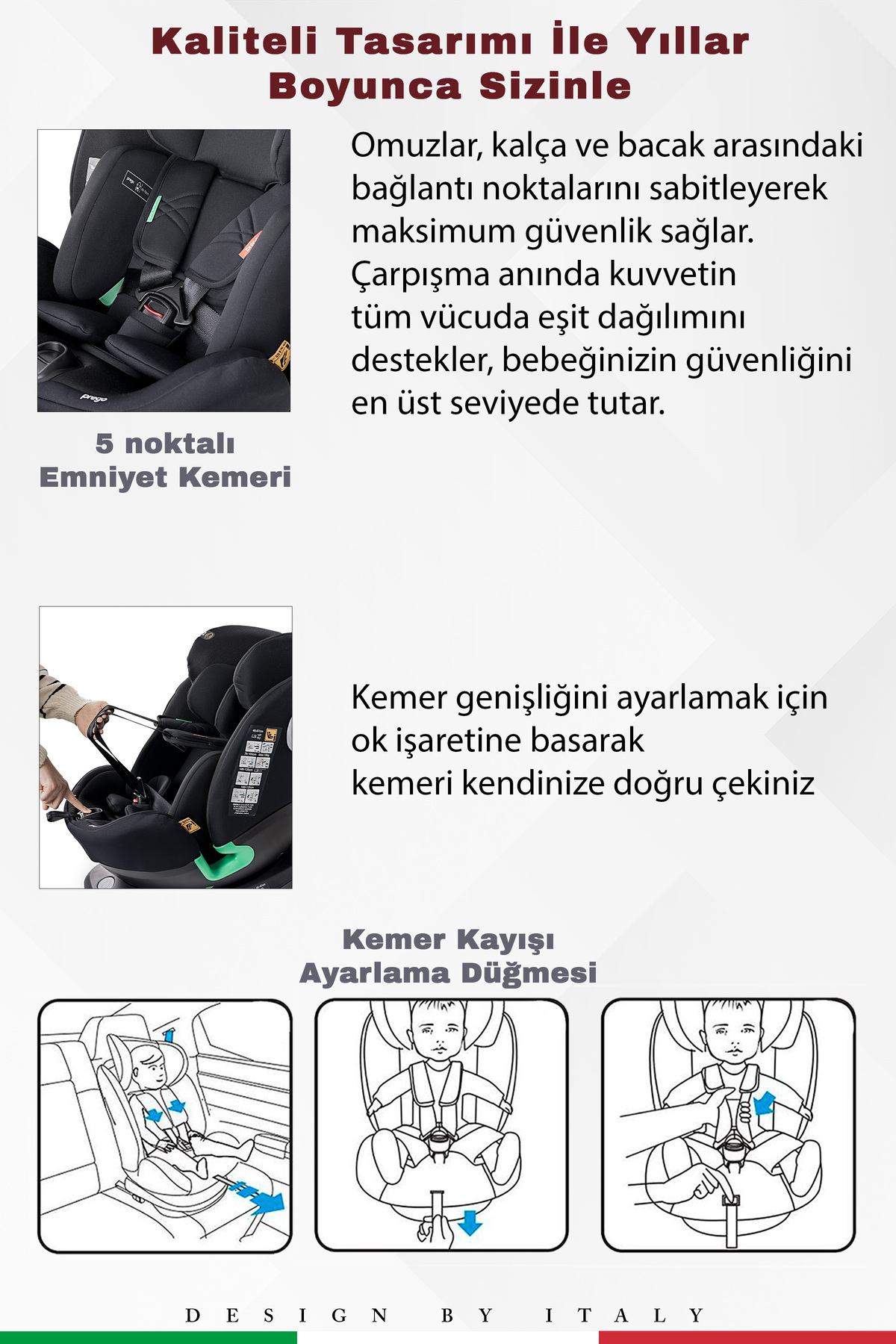 Prego Tronfix 360 Derece Dönebilen 0-36 Kg Isofixli I-size Oto Koltuğu fotoğrafı 3 (önizleme)