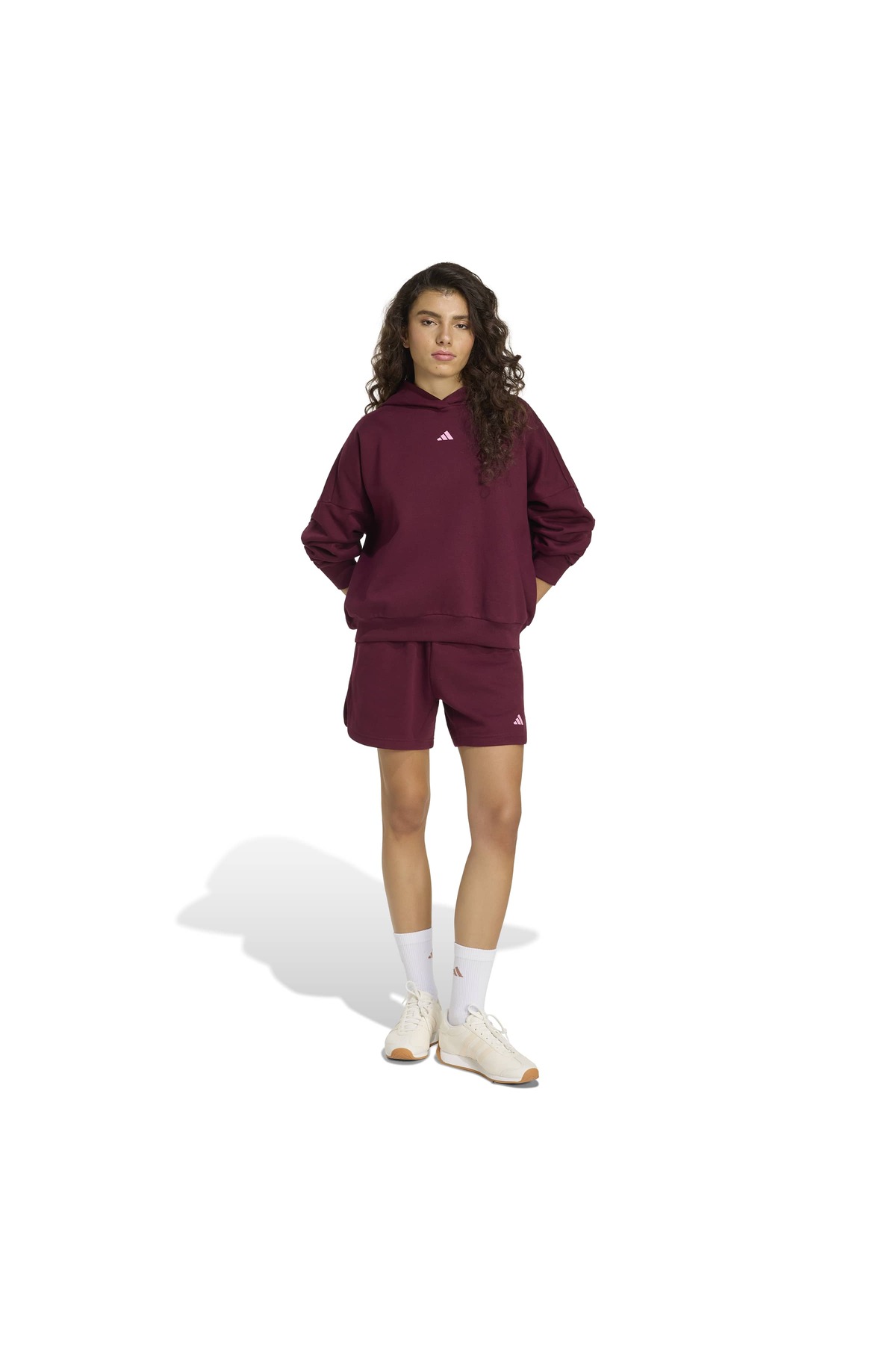 adidas W 3Ss Fl Hd2 Kadın Spor Sweatshirt HZ0855 görsel 3