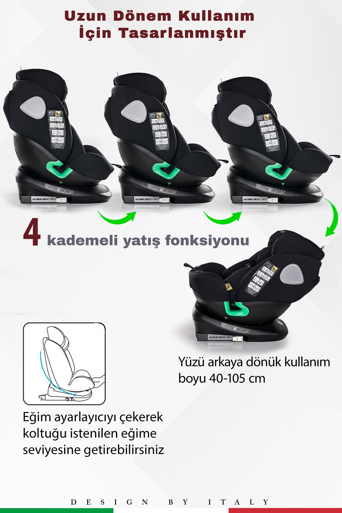 Prego Tronfix 360 Derece Dönebilen 0-36 Kg Isofixli I-size Oto Koltuğu fotoğrafı 4 (önizleme)
