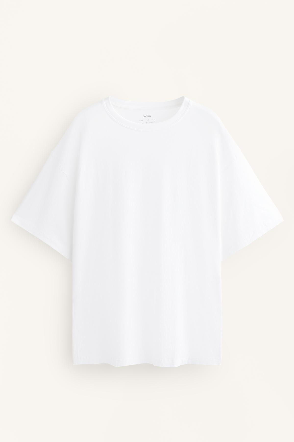 Oysho  Pamuklu kısa kollu t-shirt - Görsel 7