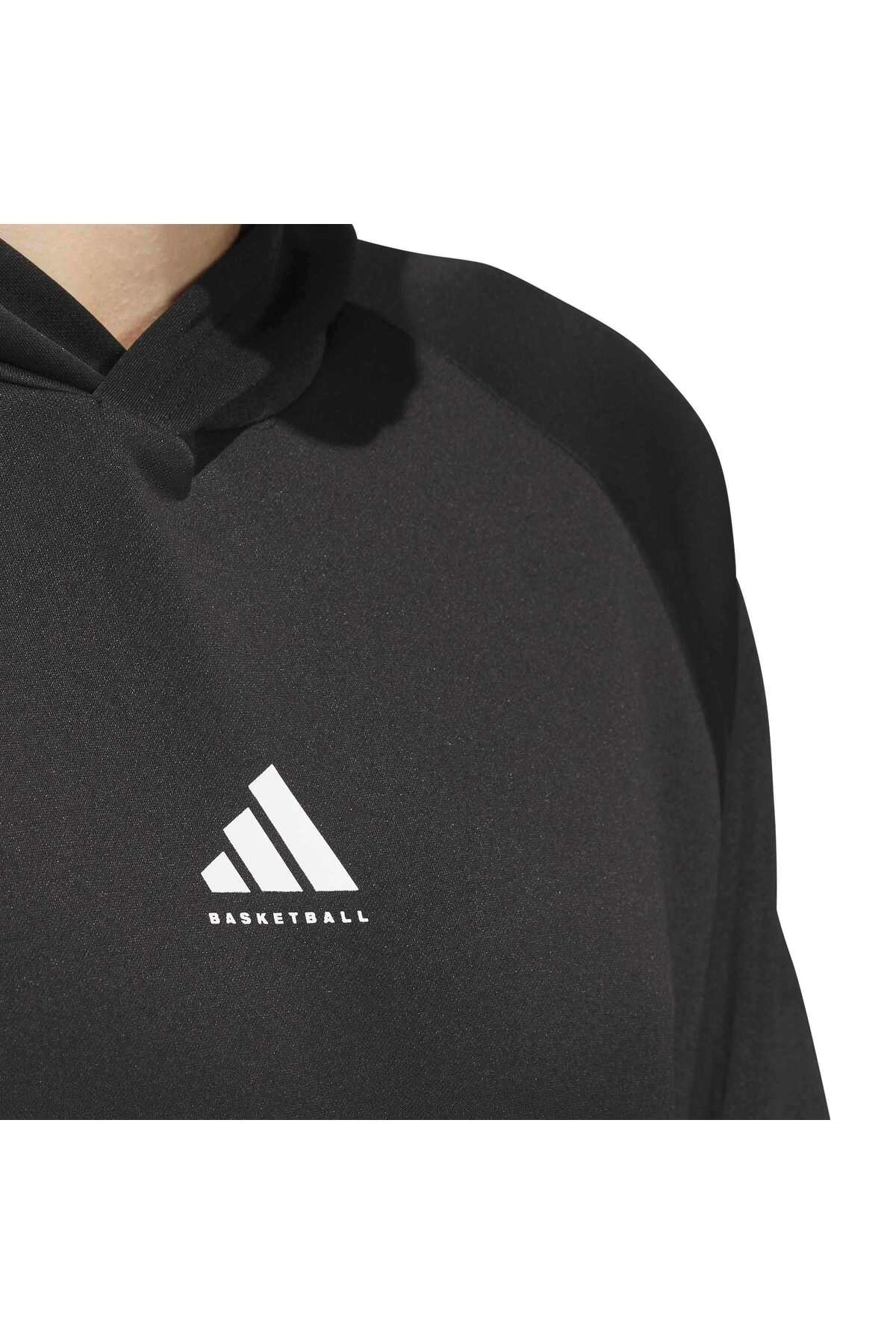 adidas JN2491-E Crazywarm Hoody Erkek Sweatshirt Siyah görsel 6
