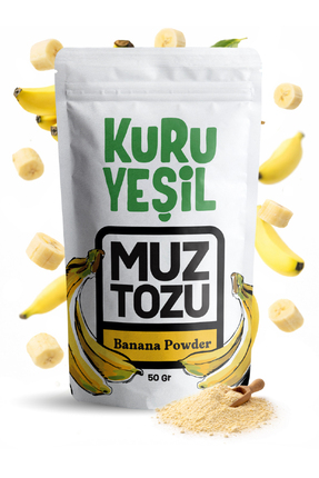 Kuru Yeşil Muz Tozu -  Toz Muz - Meyve Kurusu -  Bebek Maması - Hazır Mama - ...