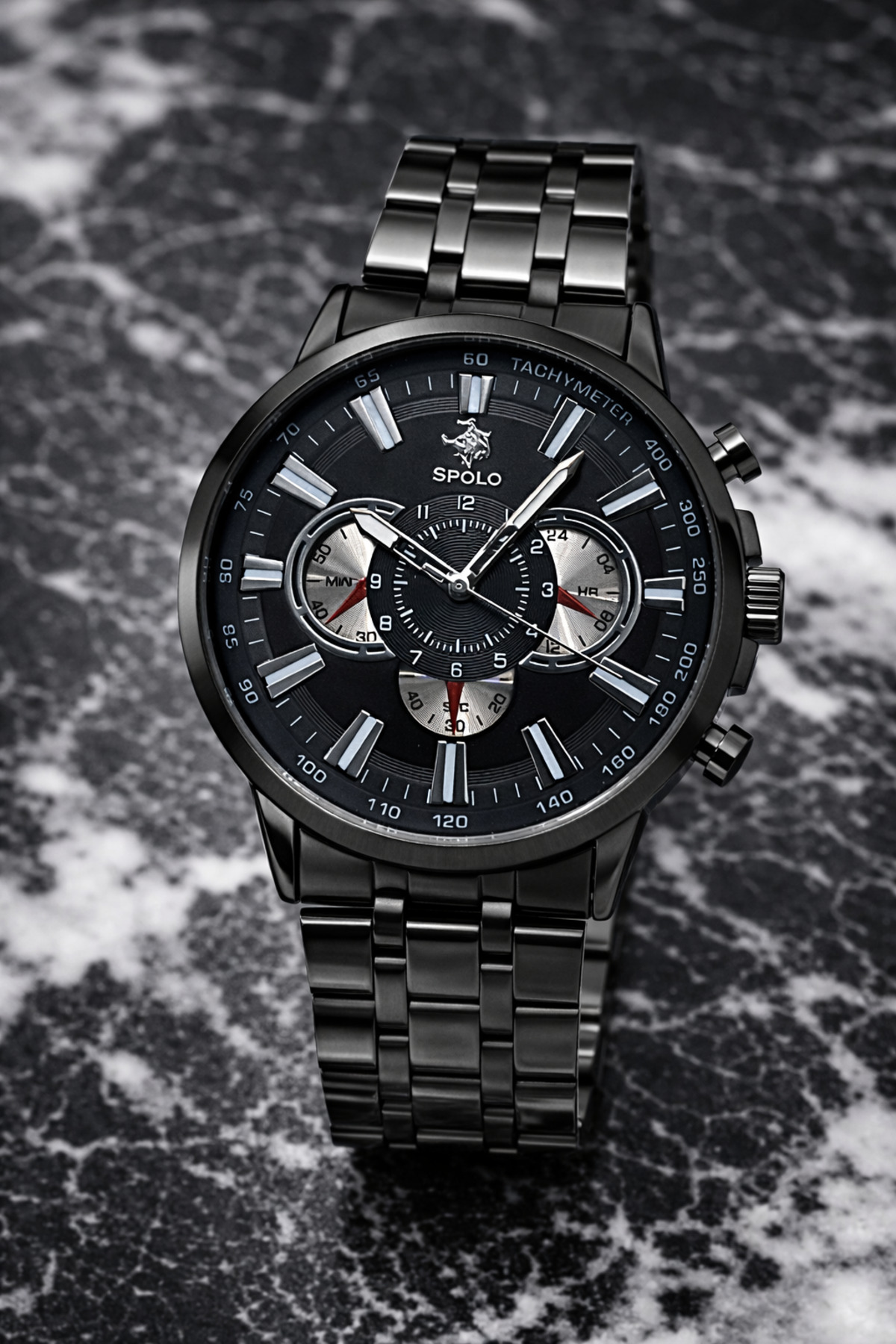 S.POLO  Marka Su Geçirmez Erkek Kol Saati+bileklik - Görsel 3