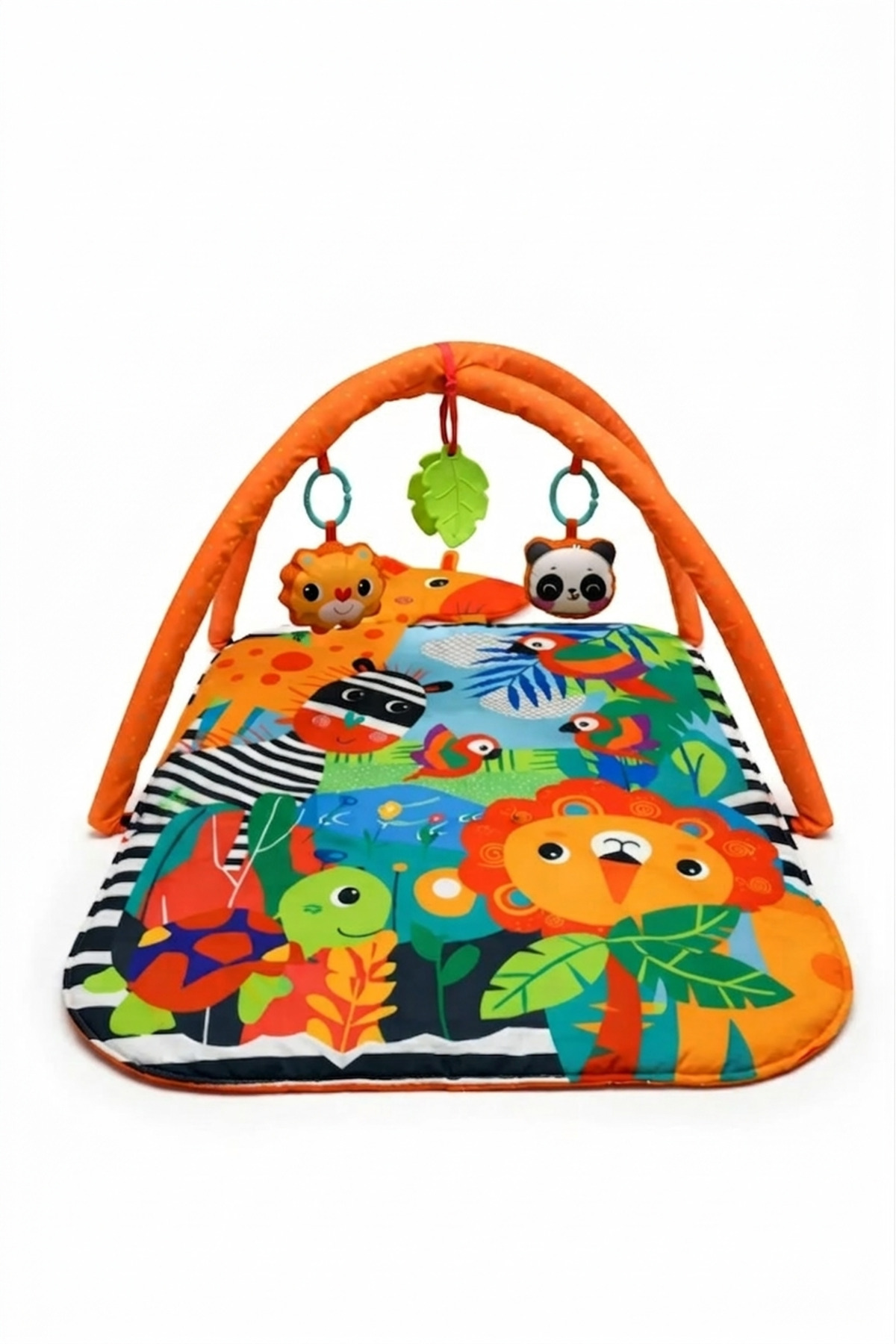 BebeMango Jungle Play Halısı Bebek Aktivite Halısı Oyuncaklı Oyun Halısı Minderi Zürafalı fotoğrafı 3 (önizleme)
