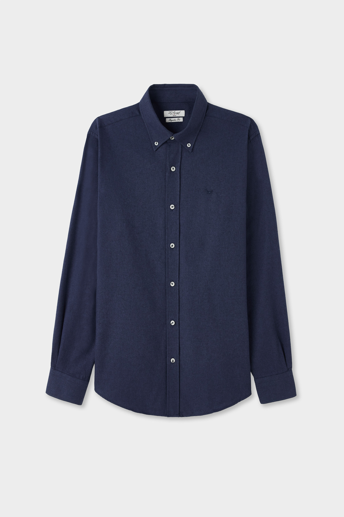 پیراهن نخی DS Damat Comfort Navy Blue Bone Heringbone — سرمه‌ای 1HC02HD13265M — تصویر 5 از 6