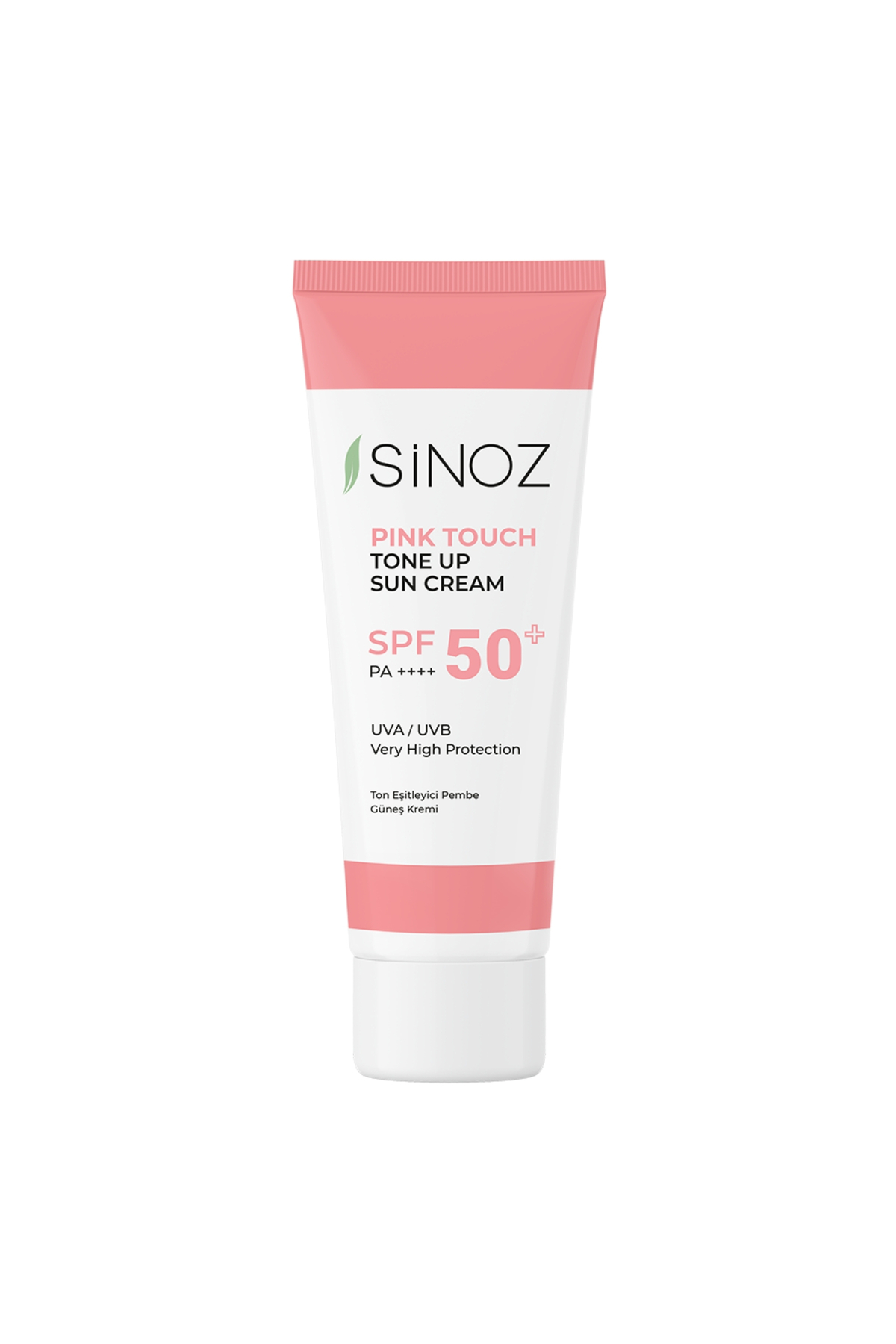 Sinoz Pink Touch Tone-Up Sonnencreme Gesicht SPF 50+ UVA/UVB, rosigeres Finish, 50 ml