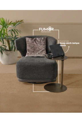Fumor Deep Yuvarlak Akıllı Sehpa