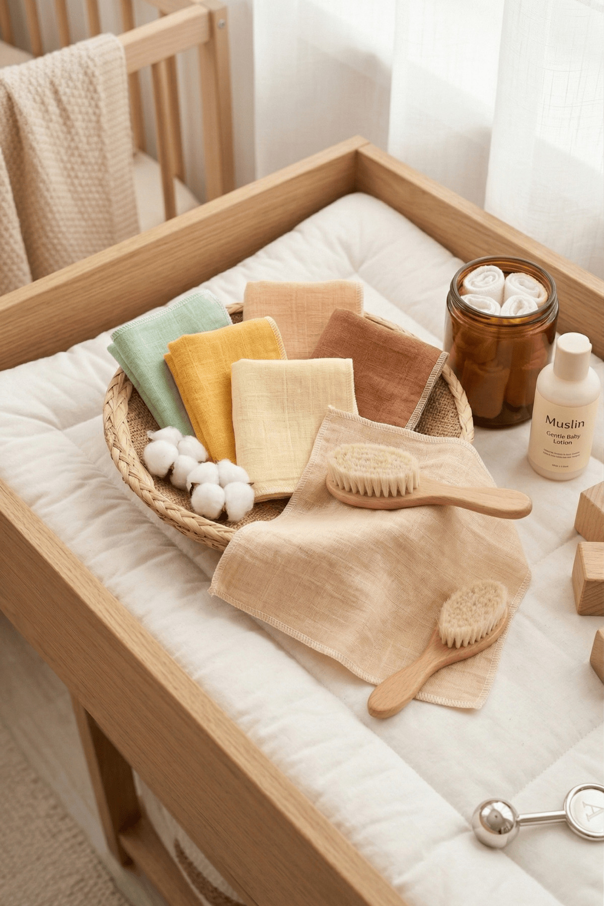 LUCKKA 12'li Müslin Ağız Mendili , Ter Bezi Çift Kat Dikimli 20x20 - Zt0011 fotoğrafı 7 (önizleme)