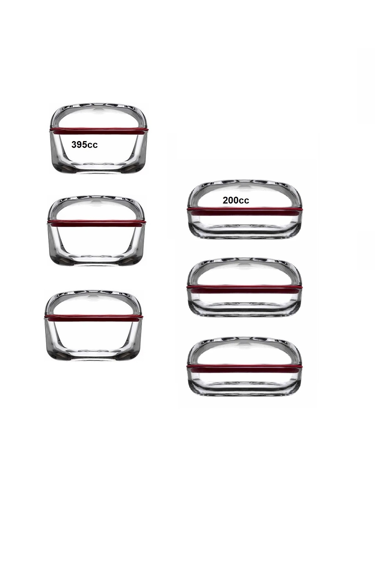 Storage Box Set with Lid Red Seal 3ad 96887/ 3ad 96888