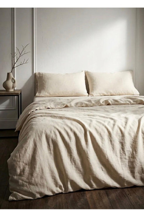 PIRILTI COLLECTION ÇİFT KİŞİLİK KETEN NEVRESİM TAKIMI(%100 YIKANMIŞ FRANSIZ K...