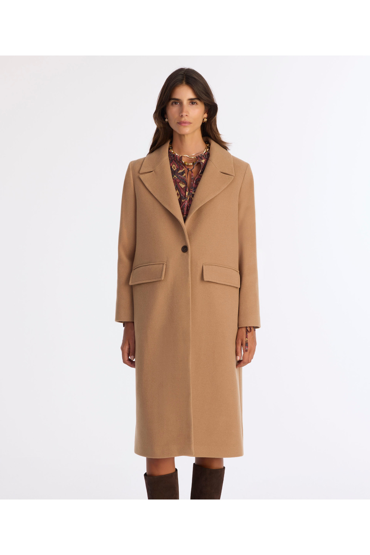 Yargıcı  Regular Ceket Yaka Uzun Kol Palto - Görsel 3