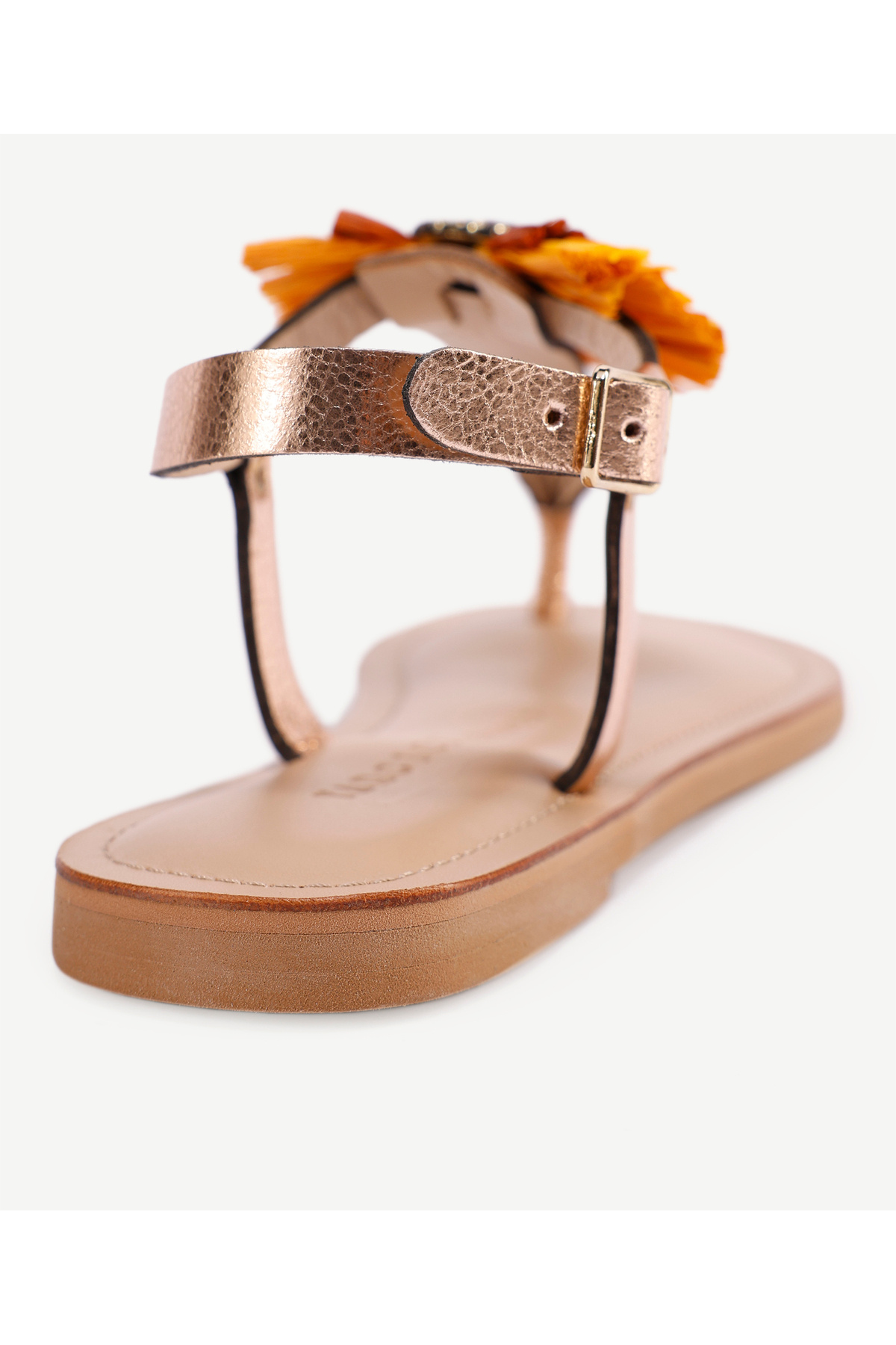 Yargıcı  Rafya Detaylı Deri Sandalet - Görsel 2