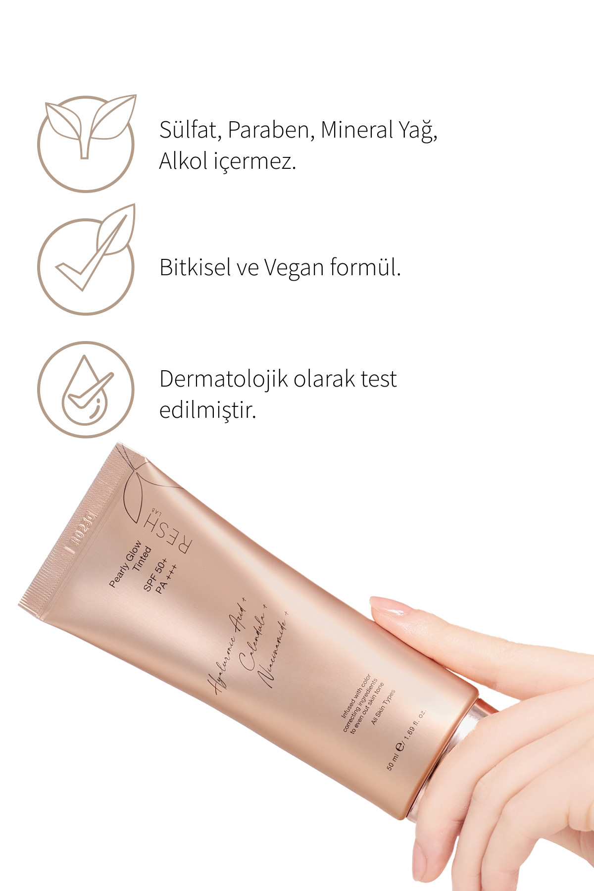 کرم ضد آفتاب رنگی Pearly Glow Tinted Light SPF50+ PA+++ - کرم ضد آفتاب رنگی SPF50+ با رنگ یکنواخت — بژ YNGC4937639 — تصویر 6 از 7