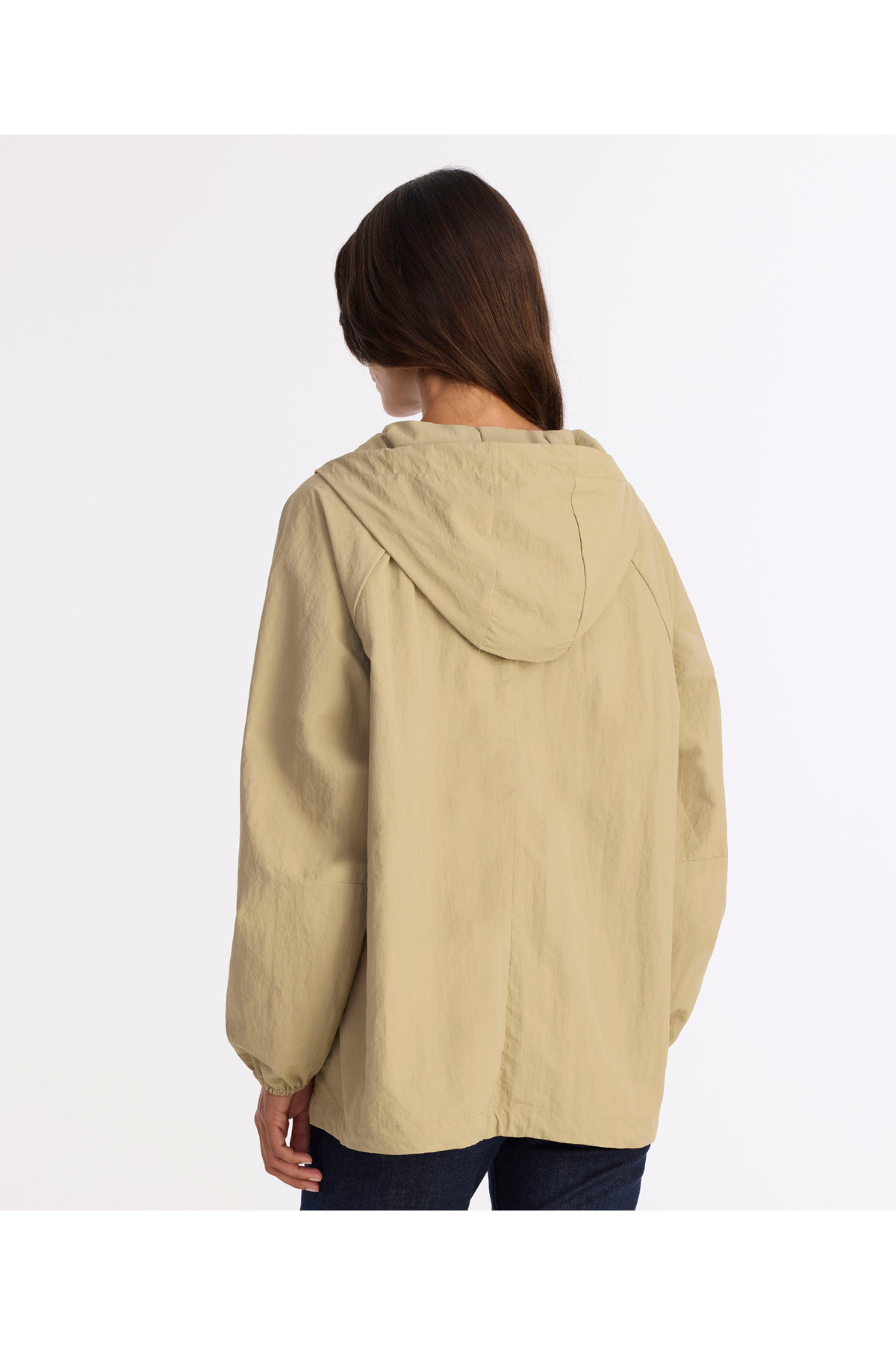 Yargıcı  Loose Kapüşonlu Yaka Uzun Kol Yağmurluk - Görsel 5