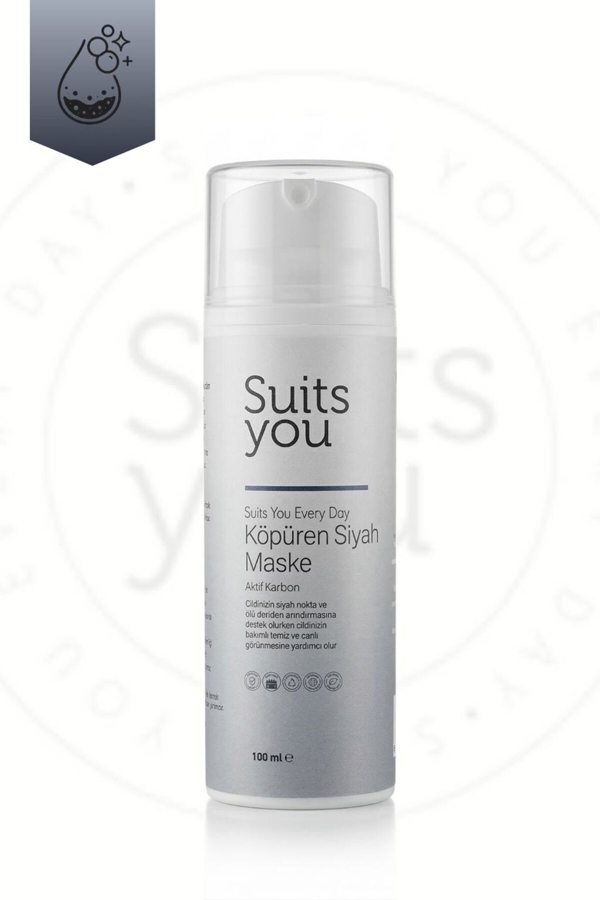 Suits You Aktif Karbon Köpüren Siyah Maske 100 ml – Siyah Nokta Görünümüne Karşı Arındırıcı Yüz Bakımı — ksm01 — تصویر 8 از 8