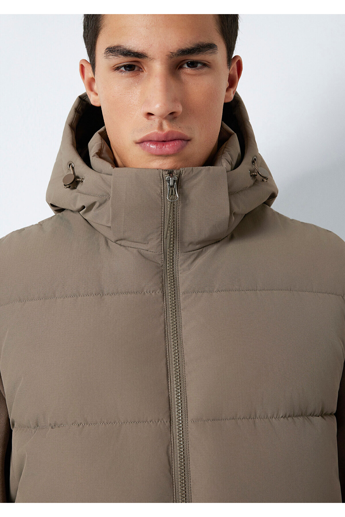 Mavi  Kapüşonlu Kahverengi Şişme Yelek Regular Fit / Normal Kesim 0110744-70376 - Görsel 6