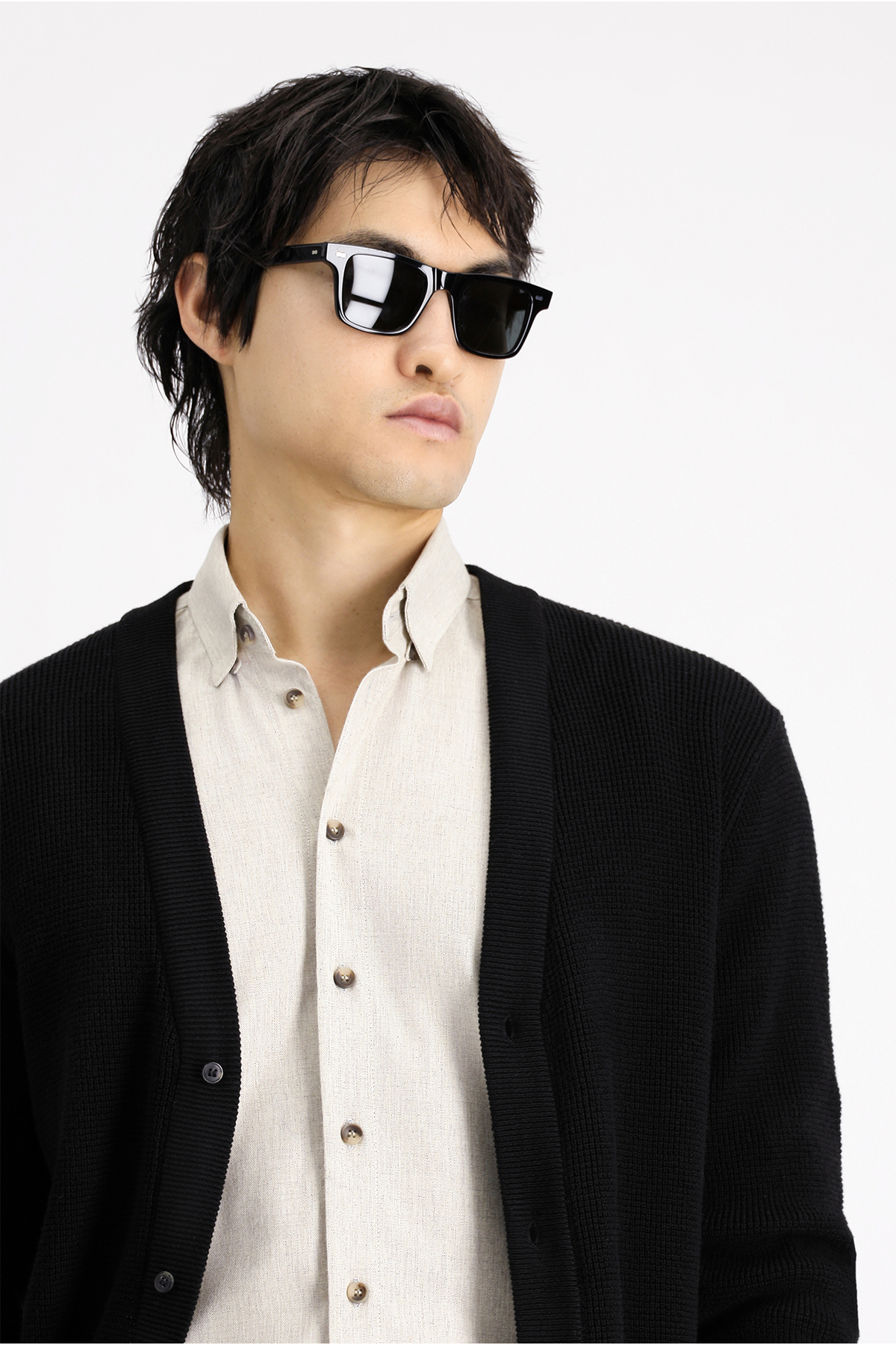 Kiğılı  Oversize Ekstra Rahat Kesim Pamuklu Düğmeli Triko Hırka - Görsel 4