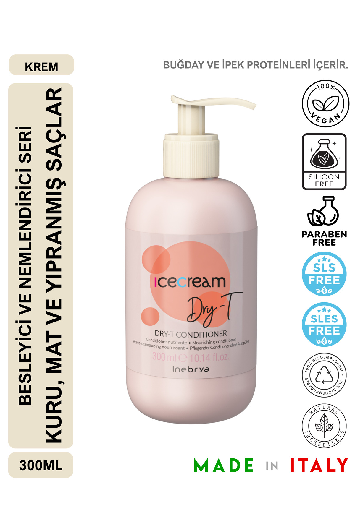 Inebrya Ice cream Dry‑T Leave‑In Conditioner Kuru Saçlar İçin