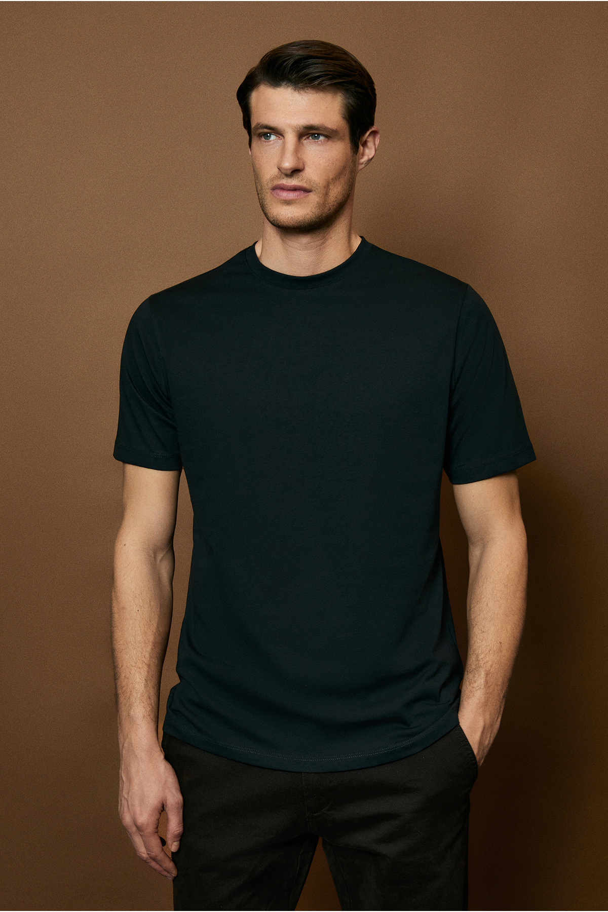 Kiğılı  Bisiklet Yaka Regular Fit %100 Pamuk Tişört