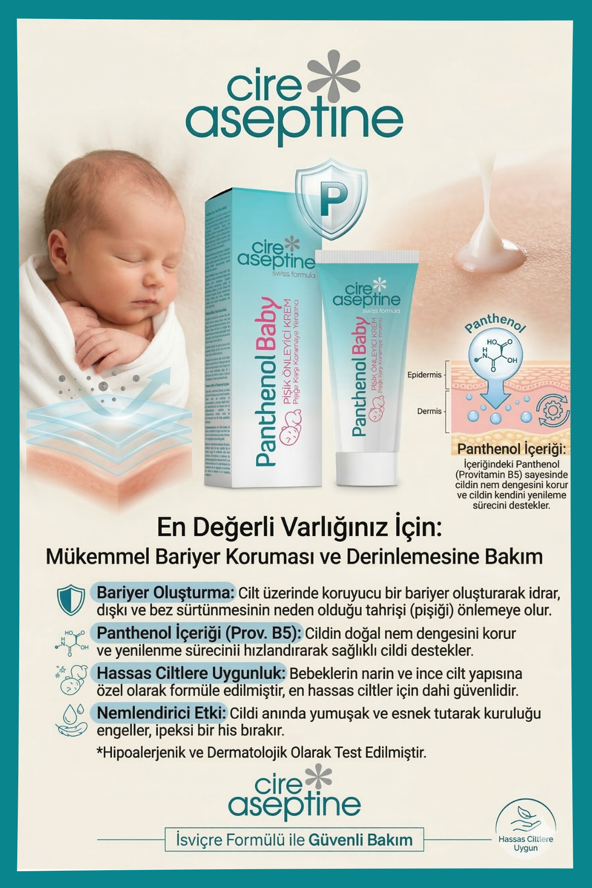 Cire Aseptine Panthenol Baby Pişik Önleyici Krem 30 ml fotoğrafı 4 (önizleme)