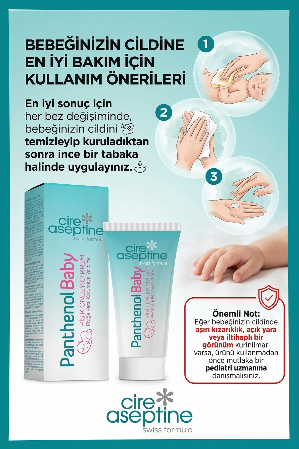 Cire Aseptine Panthenol Baby Pişik Önleyici Krem 30 ml fotoğrafı 7 (önizleme)