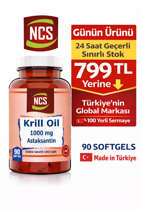 Ncs Krill Yağı 1000 Mg Astaksantin 2 Mg 90 Softgel Krill Oil