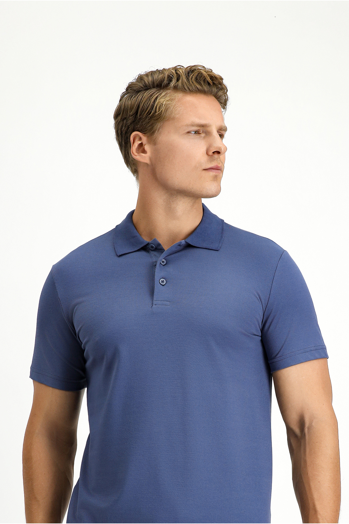 Slim Fit Slim Fit Embroidered Cotton Polo Neck T-Shirt