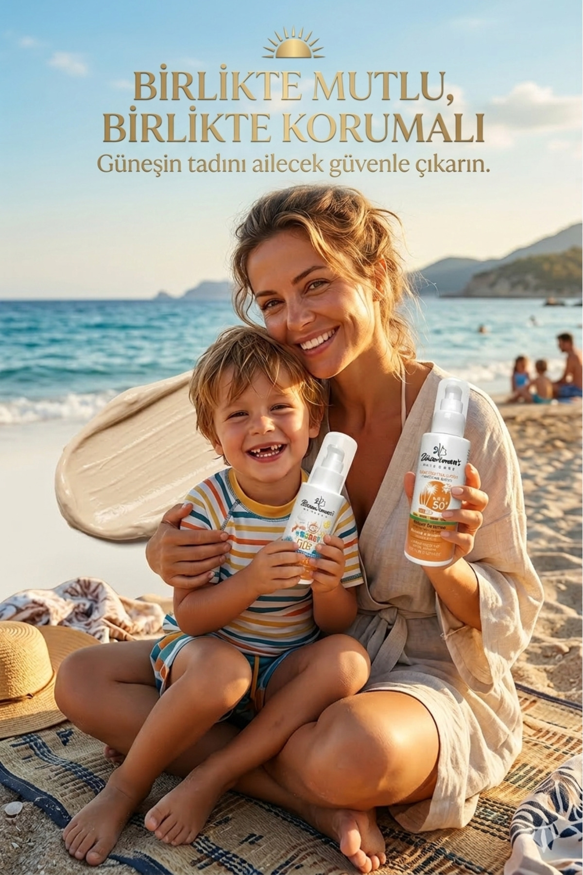 Rosawomans Güneş Kremi 100 ml Çocuk Güneş Kremi 50 ml +50spf 2'li Aile Boyu Set fotoğrafı 2 (önizleme)