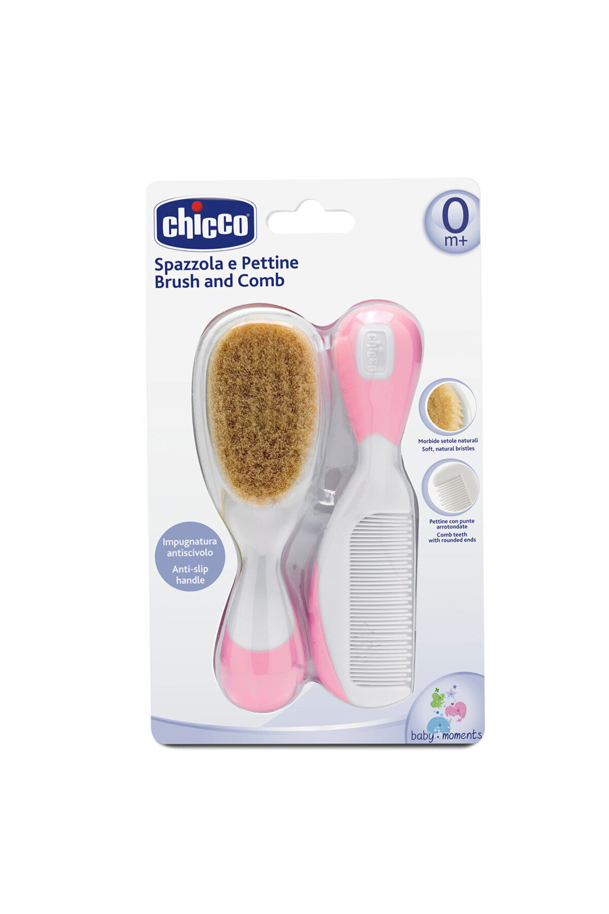 Chicco FIRÇA VE TARAK SETİ 0 AY+ PEMBE fotoğrafı 2 (önizleme)