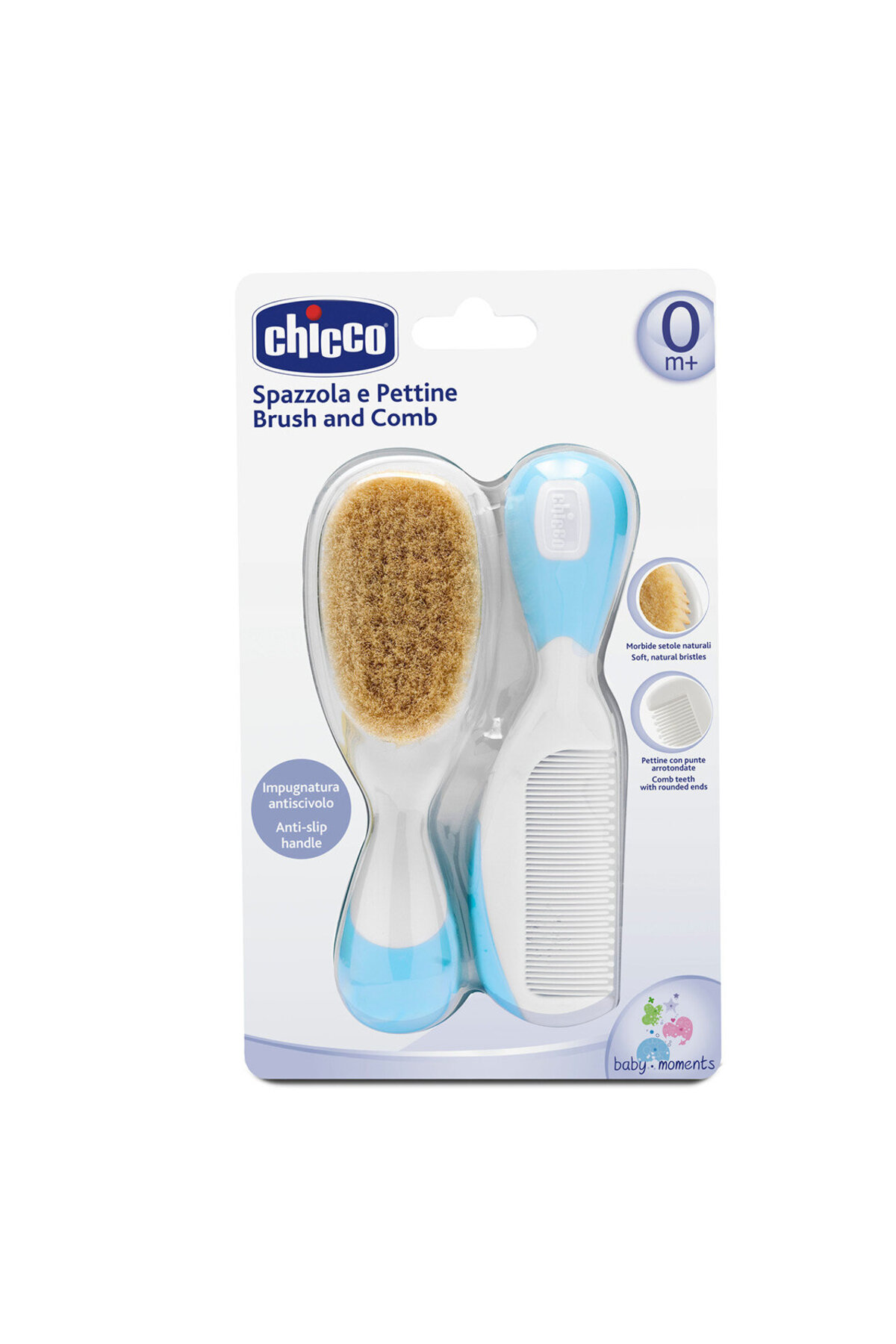 Chicco FIRÇA VE TARAK SETİ 0 AY+ MAVİ fotoğrafı 2 (önizleme)