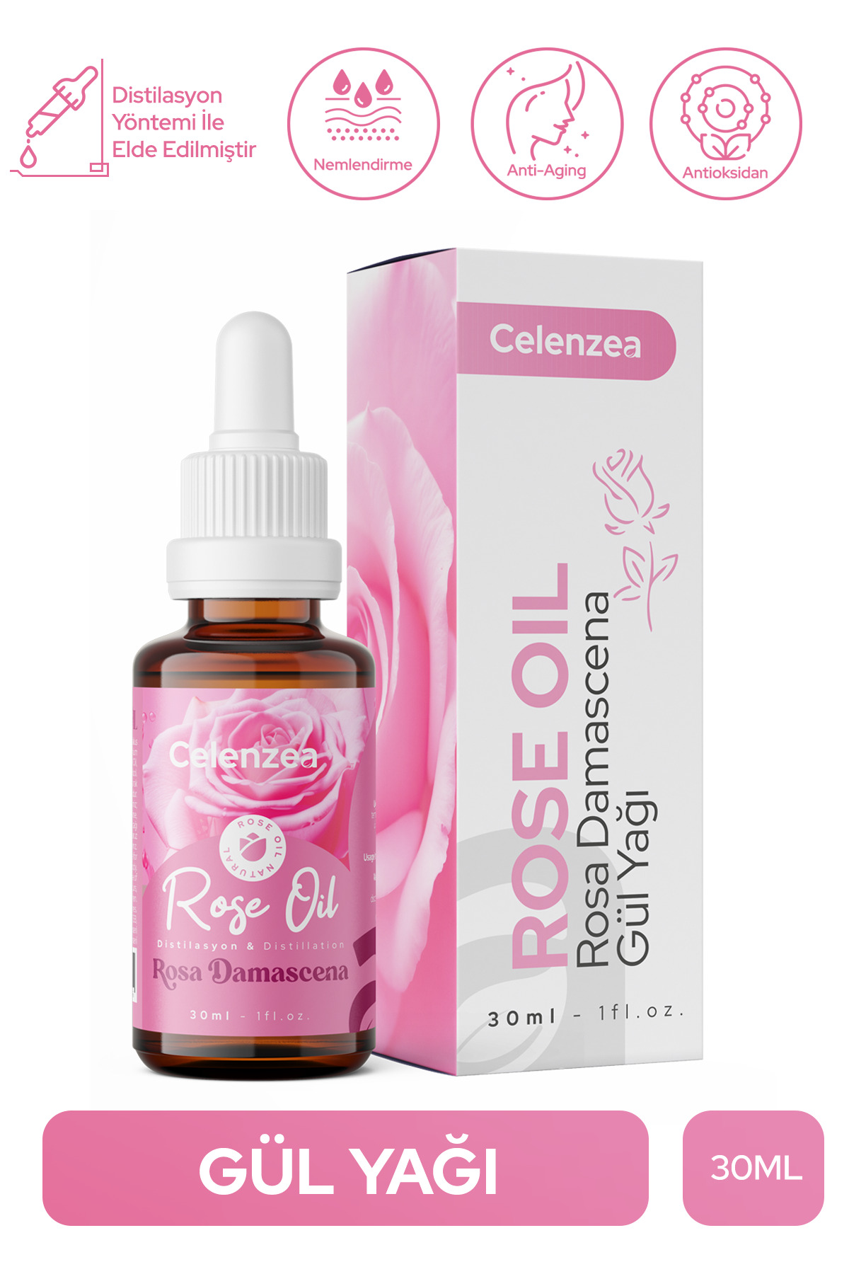 Gül Yağı Anti-Aging & Nemlendirici Bakım %100 Doğal Cilt Bakımı Rose Oil 30ml — 153.03.0017