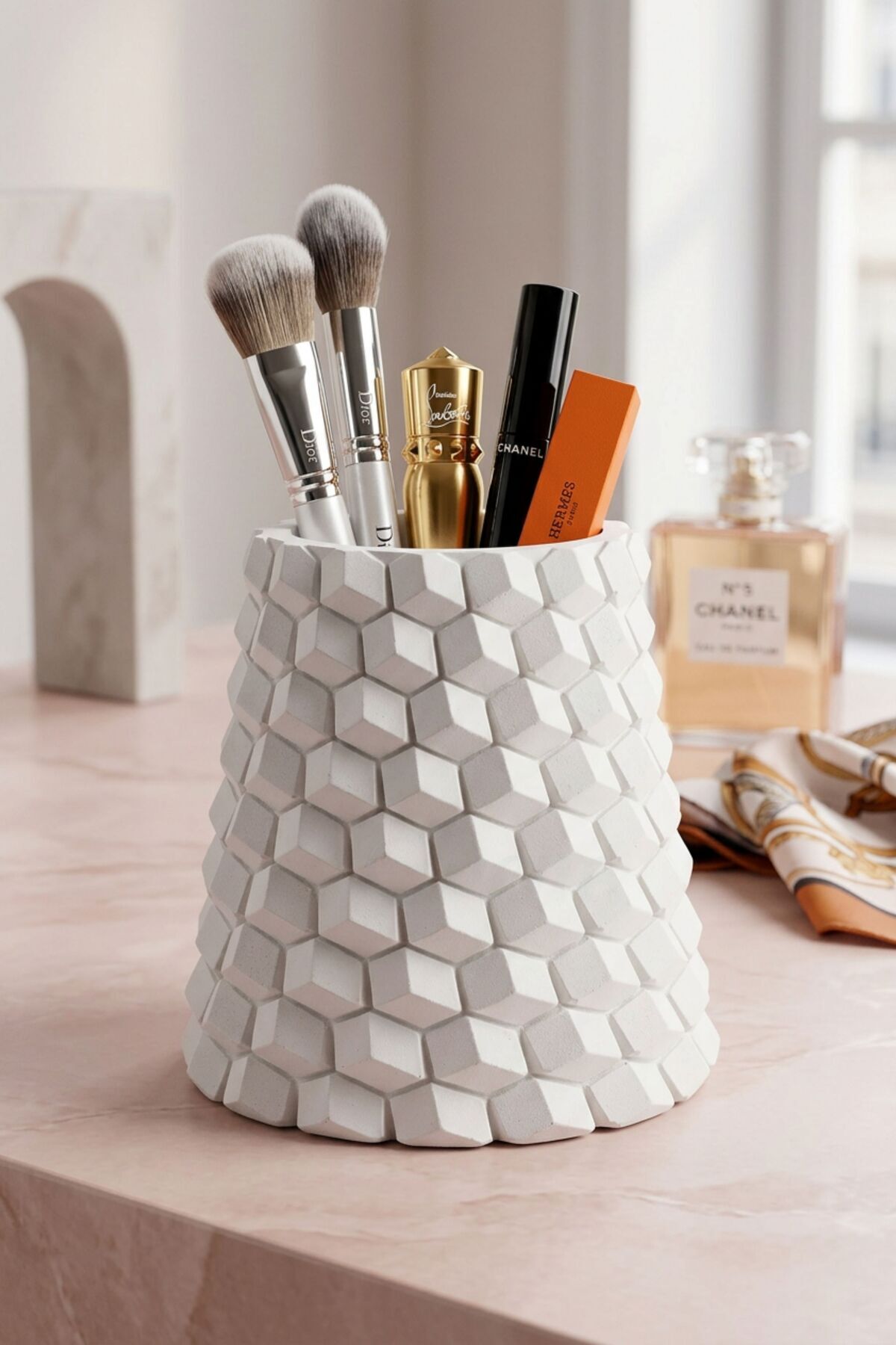 Makeup Organizer Makeup Brush Holder Makeup Organizer Organizer White Color Model 84