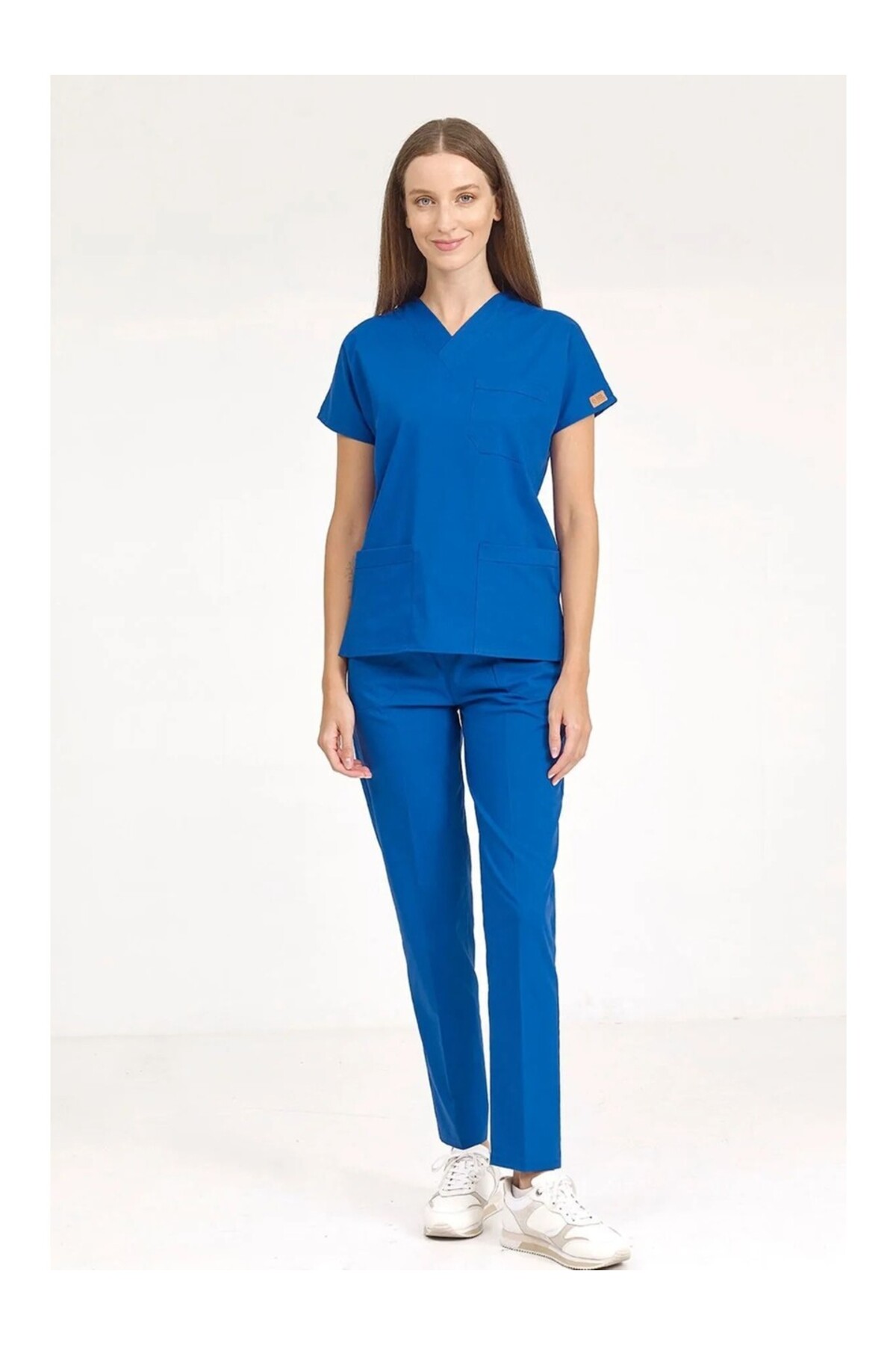 Brl Üniforma Saks Blue Lycra Doctor and Nurse Jersey Unisex χειρουργική στολή...