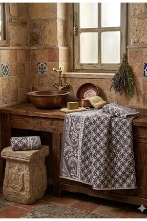 A.Z.H. (El ve yüz Havlusu Hediyeli) (1adet) Bukle Coton 70x140 cm. Banyo havlusu