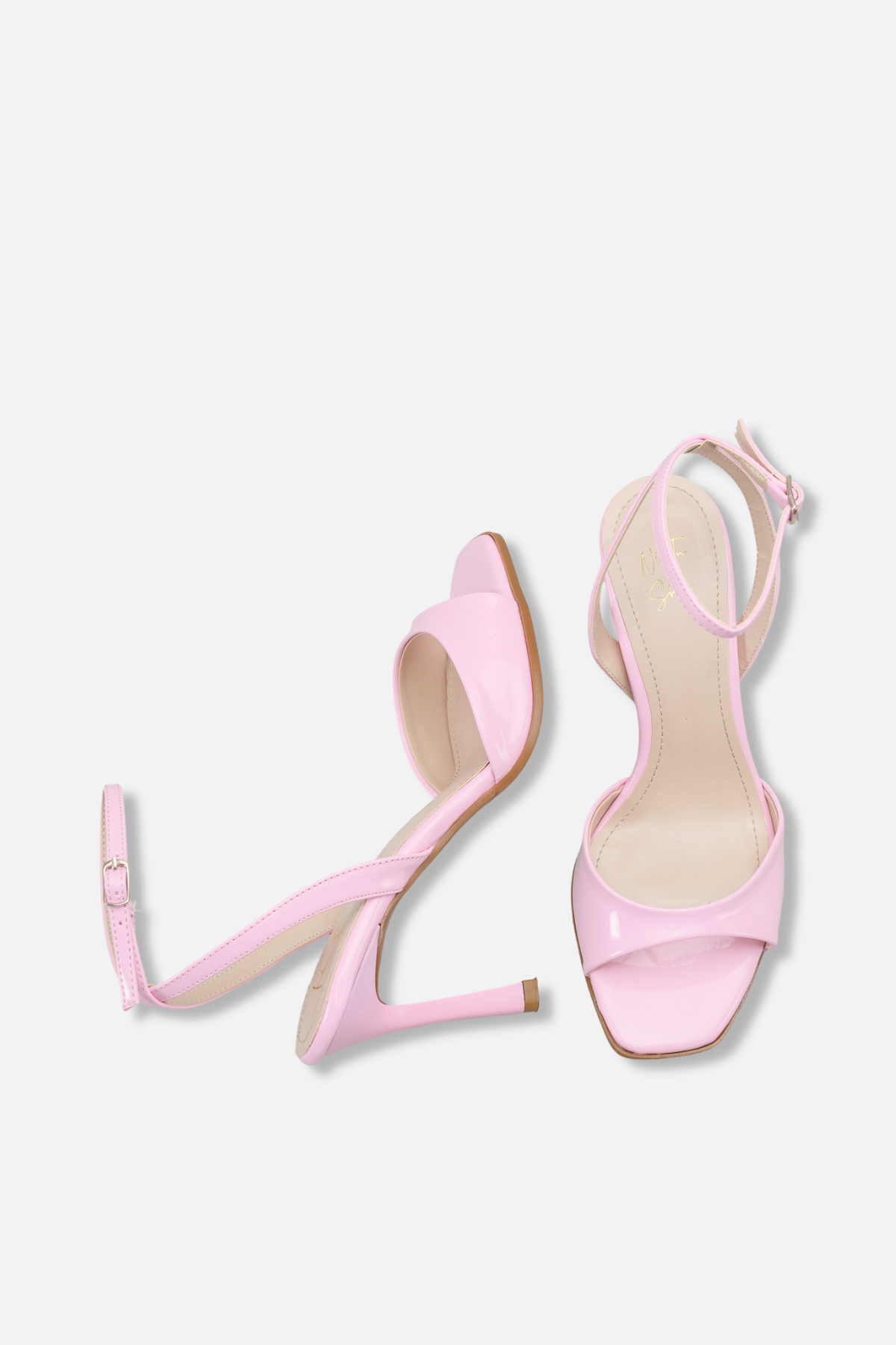 NITU Shoes Pembe Rugan Bilekten Bağlamalı Yüksek Topuklu Ayakkabı görsel 5